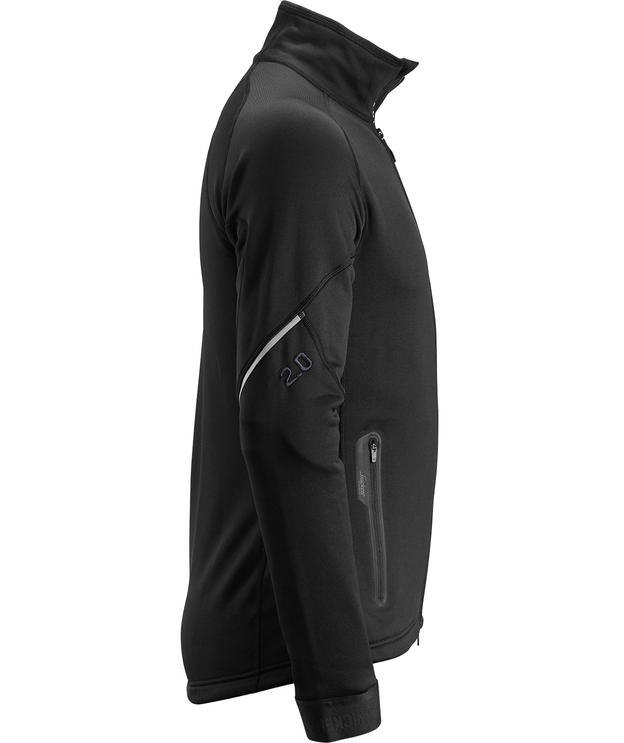 Snickers FlexiWork fleecejacka 8003, Svart, large image number 4