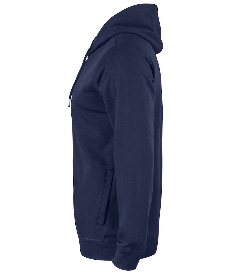 Clique Premium OC sweat h&aelig;ttetr&oslash;je med lynl&aring;s, M&oslash;rk Marine, large image number 3