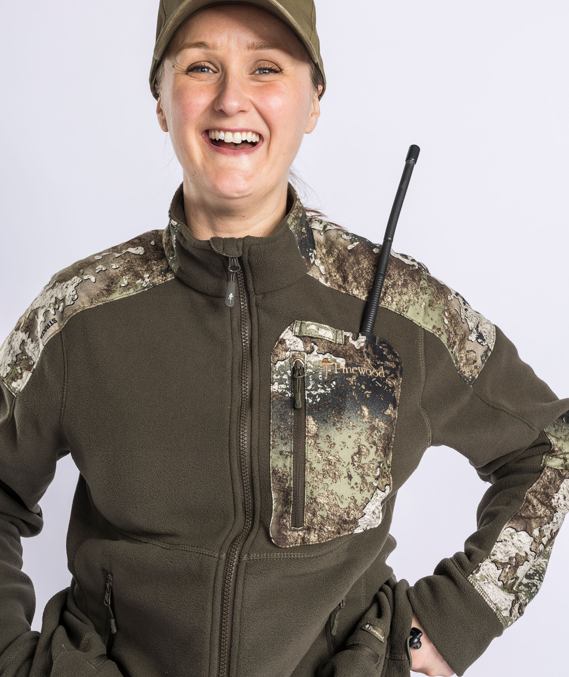 Pinewood&nbsp;Sm&aring;land Hunters Camou dame fleecejakke, Hunting Brown/Strata, large image number 8