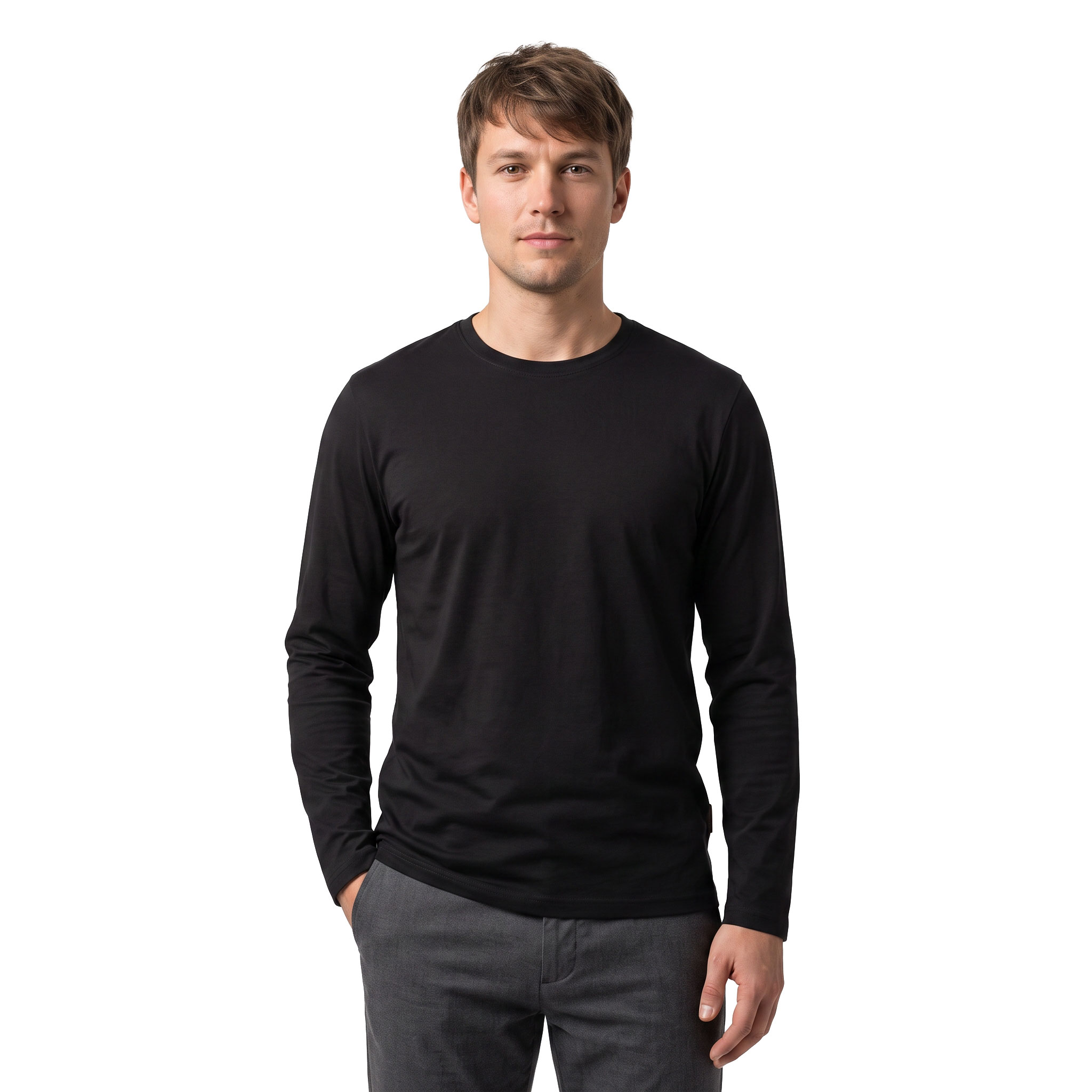 Westborn Basic long-sleeved T-shirt, Black, large image number 2