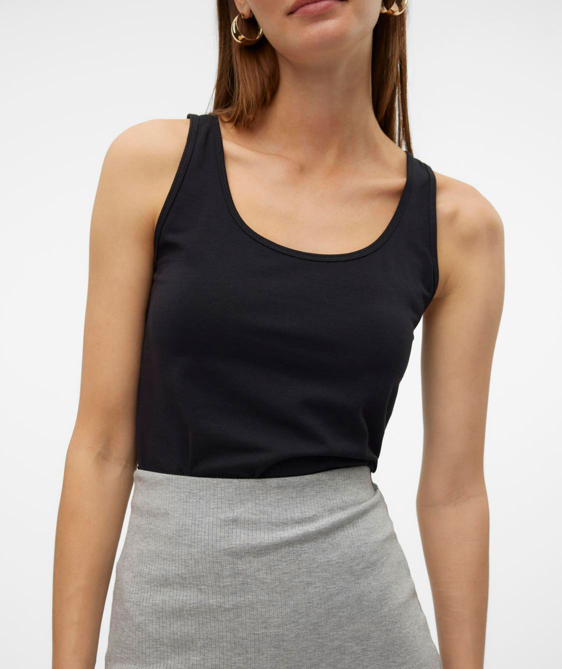 Vero Moda VMLULU l&aring;ng linne dam, Black, large image number 4