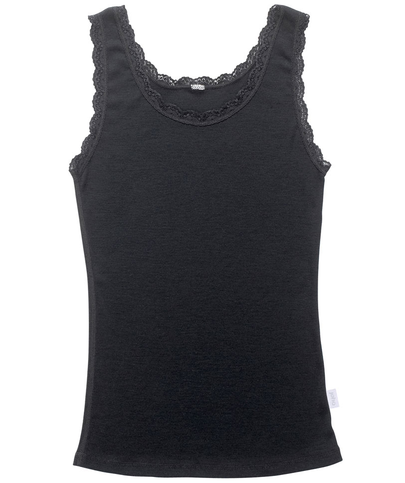 Joha Cecilie undertr&ouml;ja dam med merinoull, Svart