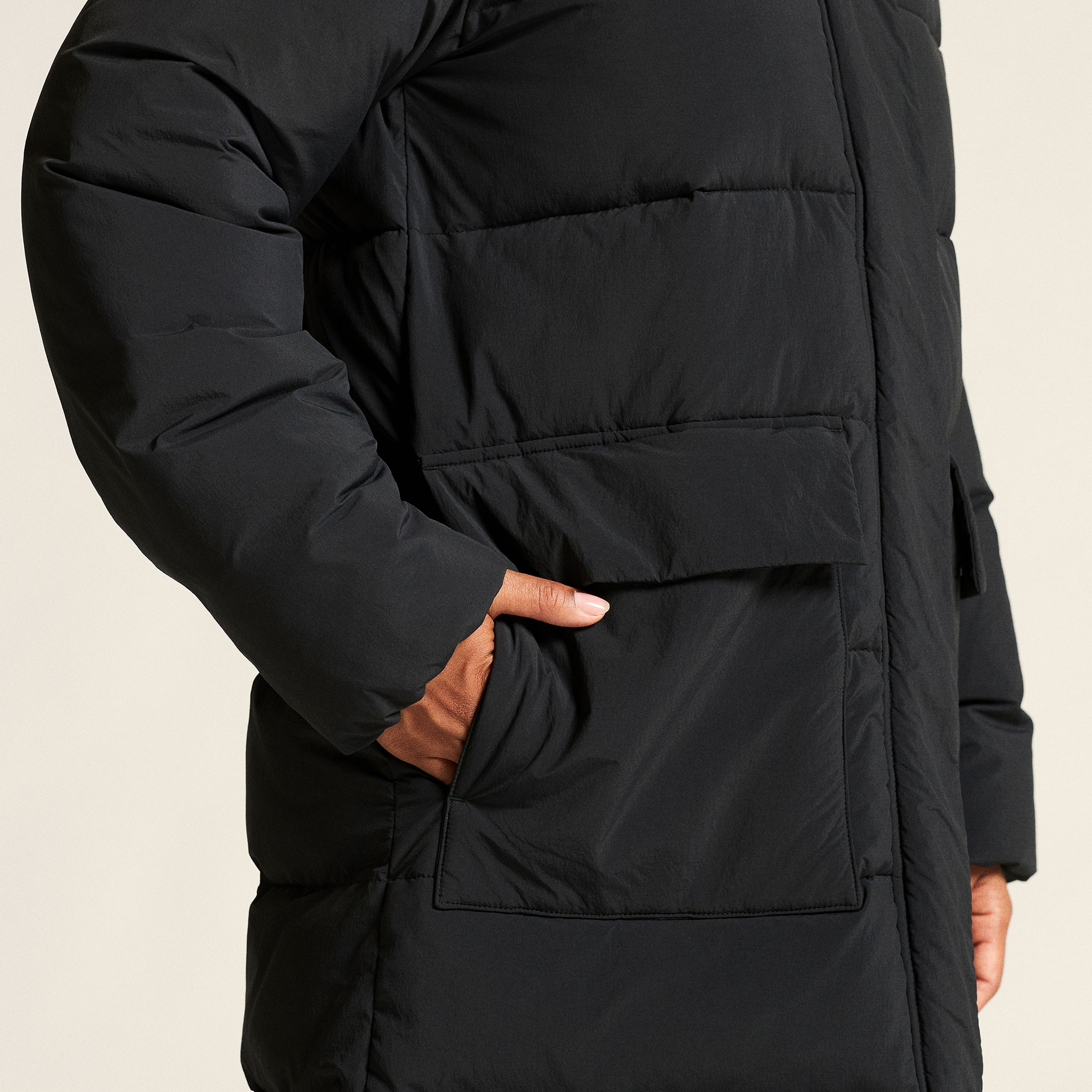 Craft Urban lang vatteret dame vinterjakke, Black, large image number 9