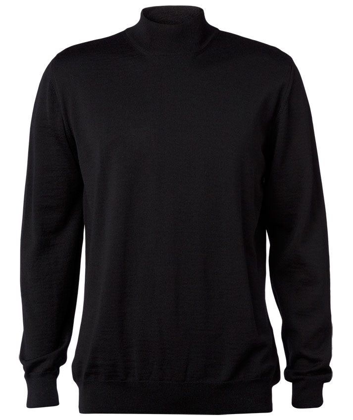 Clipper Milan tr&ouml;ja med h&ouml;g krage, Svart