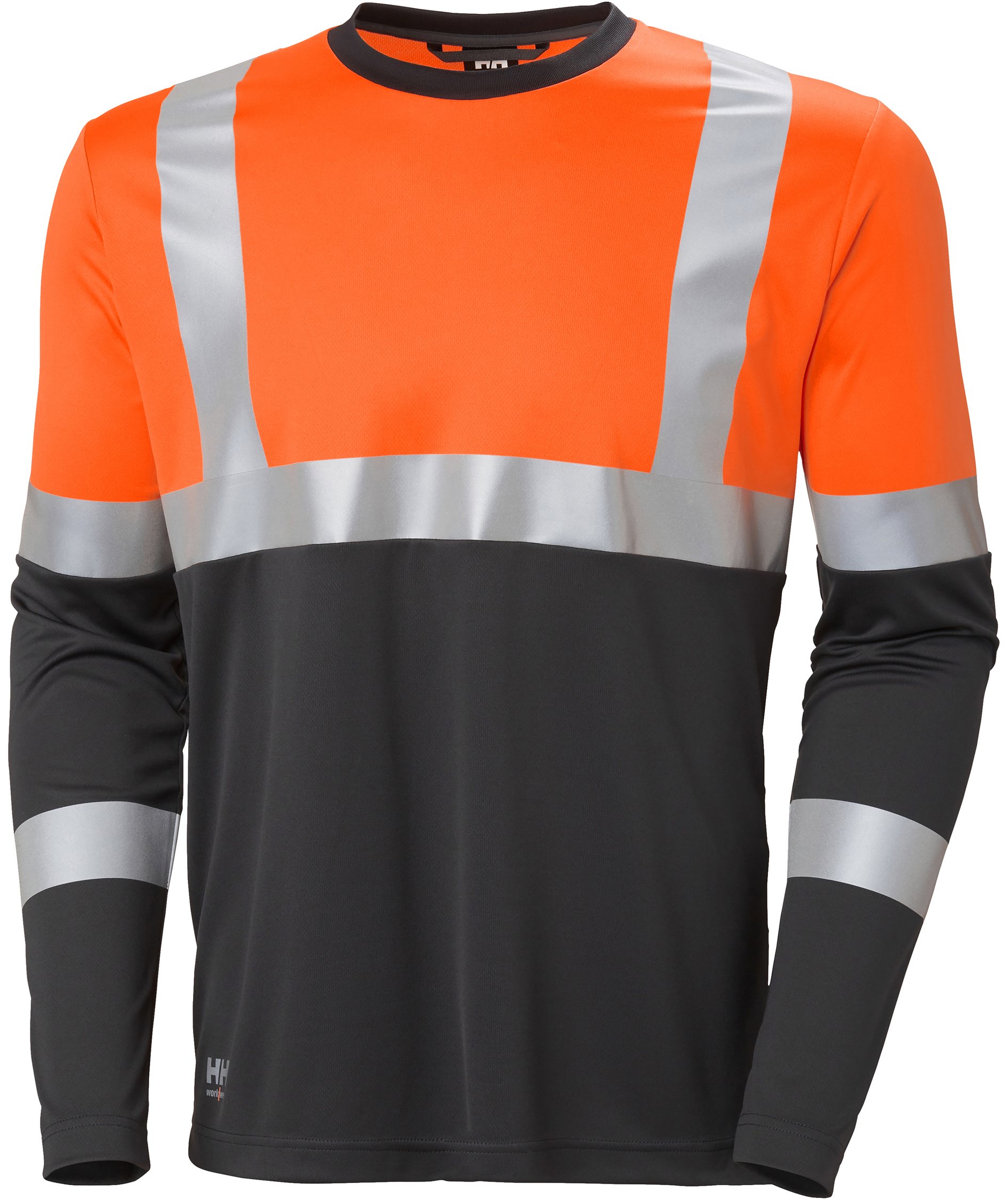 Helly Hansen Addvis lang&auml;rmliges T-Shirt, Hi-vis Orange/Ebony