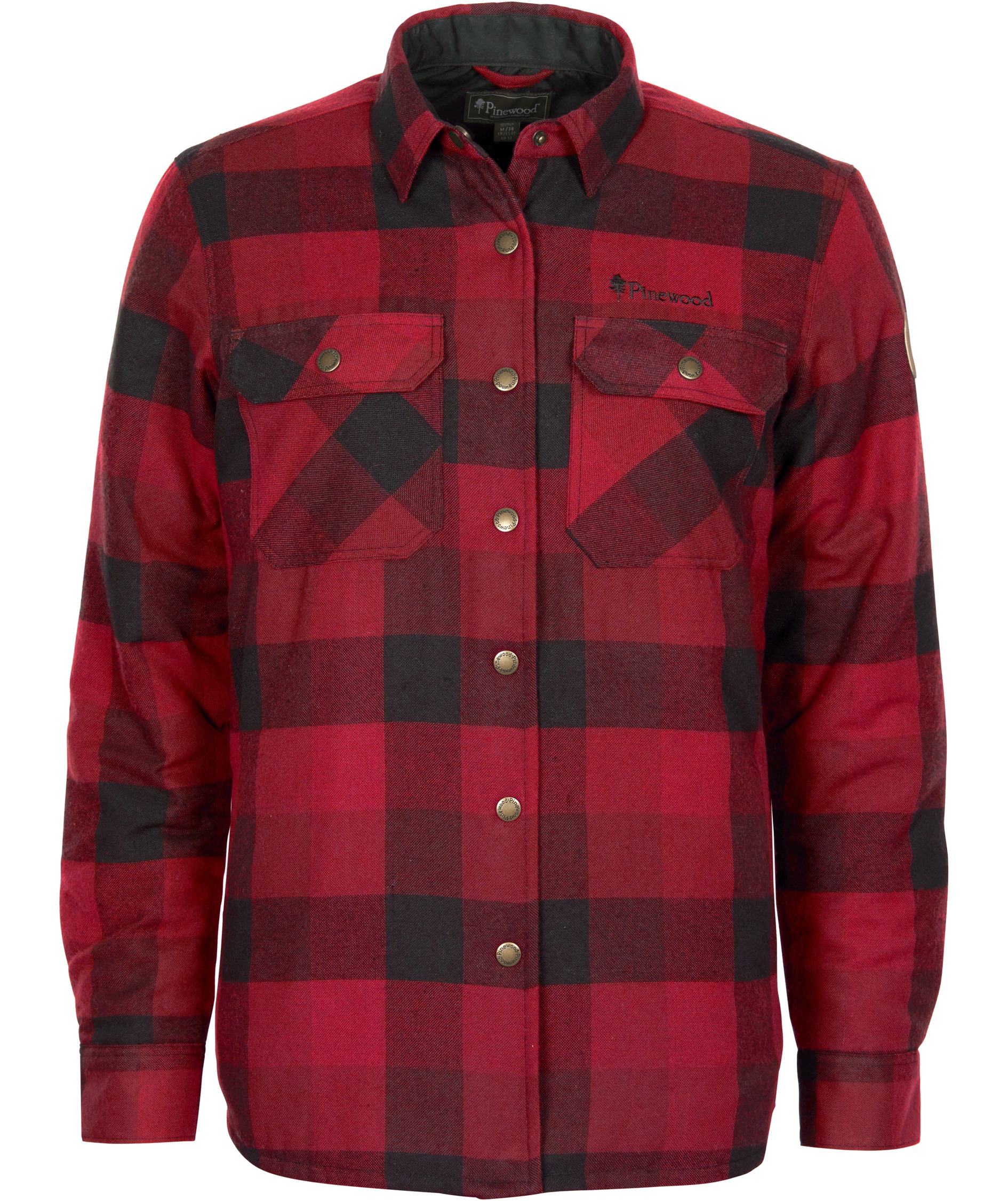 Pinewood Canada Classic 2.0 foret dame skjortejakke, Black/Red, Black/Red, swatch