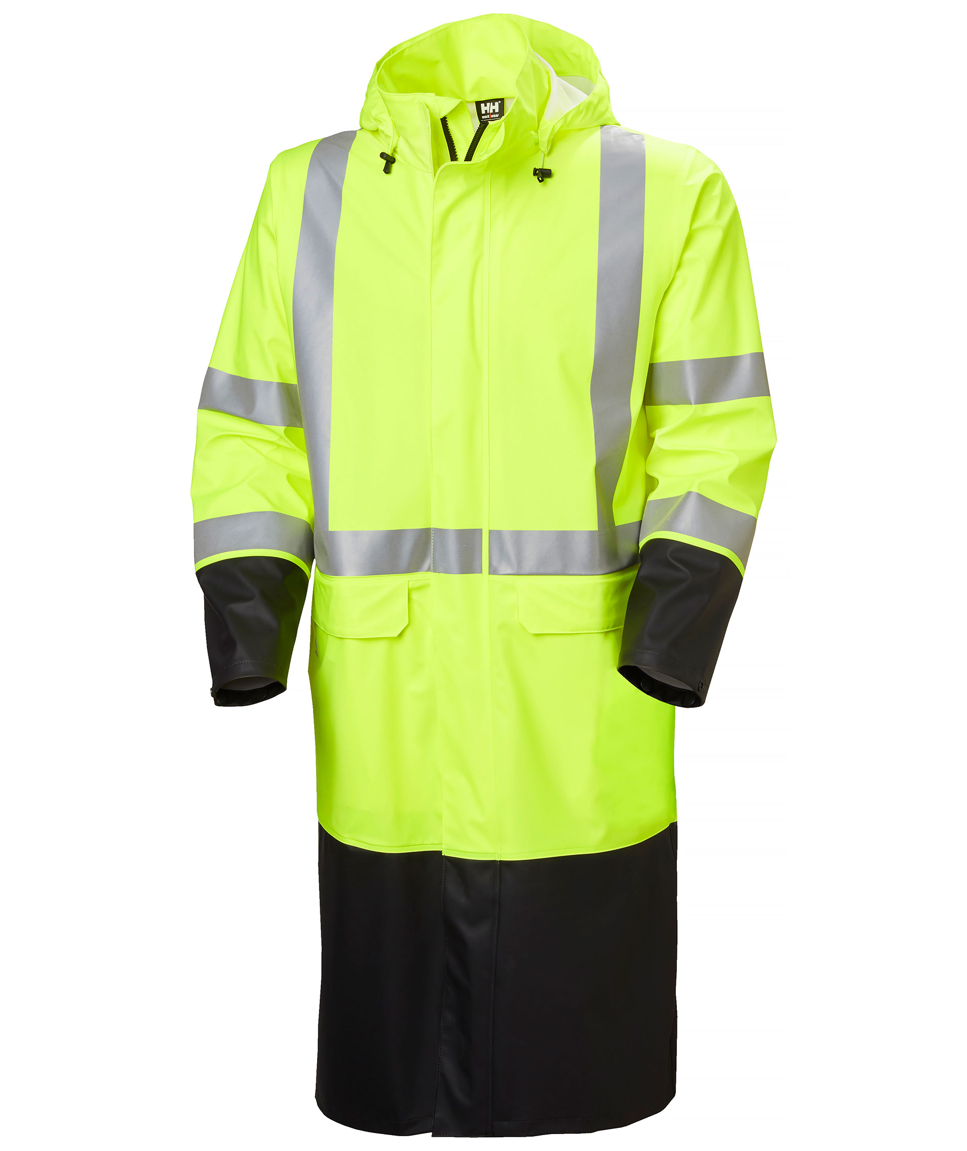 Helly Hansen Addvis regnfrakk, Hi-vis Gul/Ebony