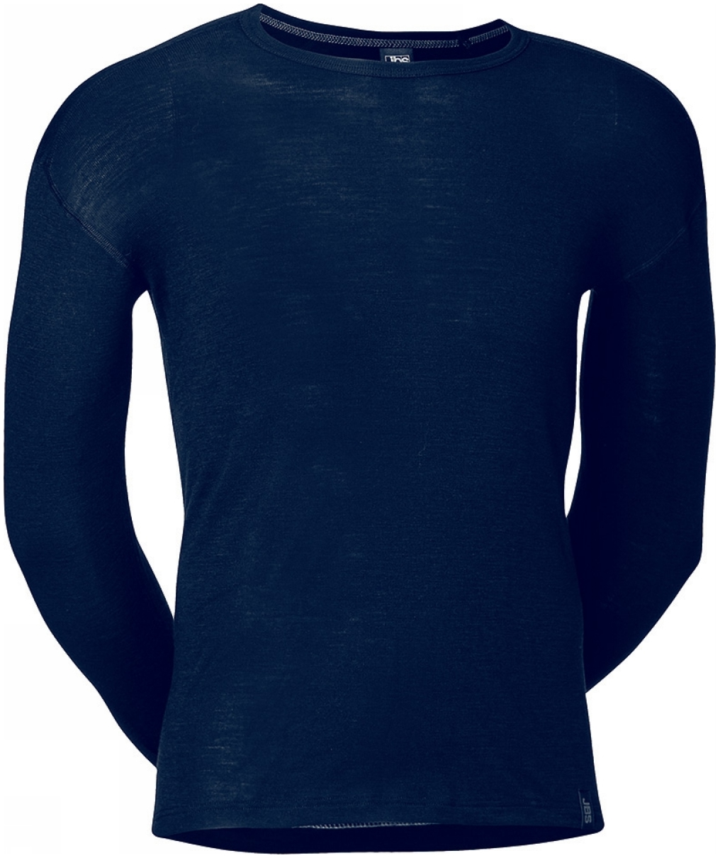 JBS lang&aelig;rmet undertr&oslash;je med merino uld, Navy