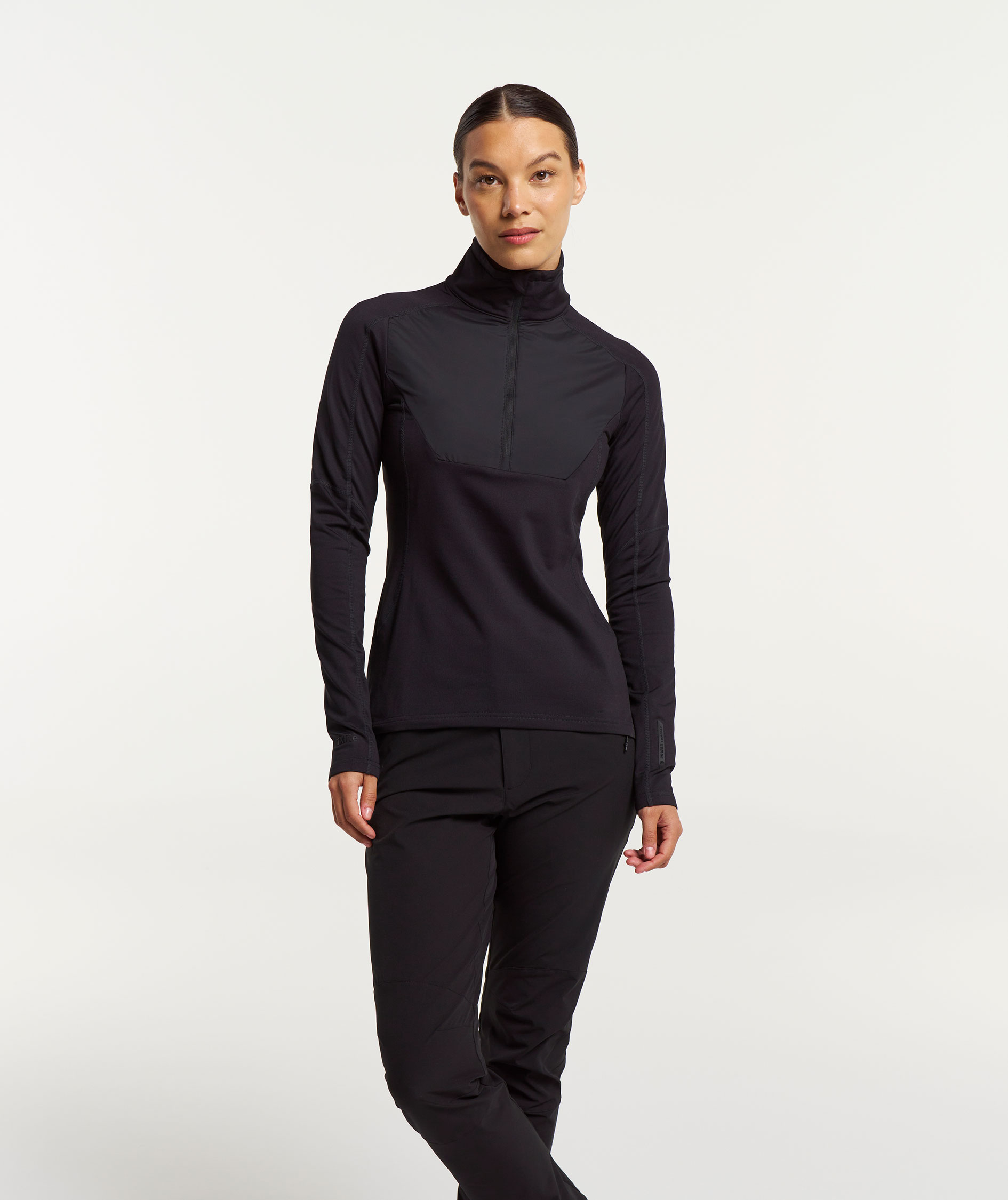 Tenson TXlite Windblock dame half zip, Sort, large image number 1