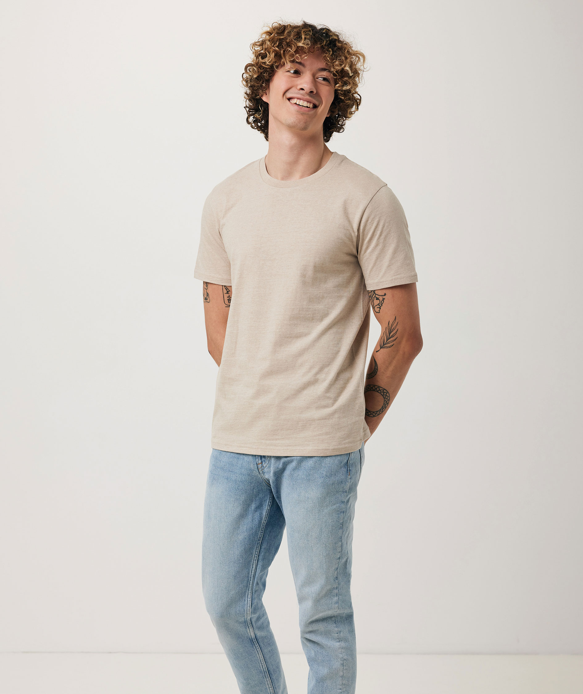 Iqoniq Brett T-shirt, Light Heather Brown, large image number 1