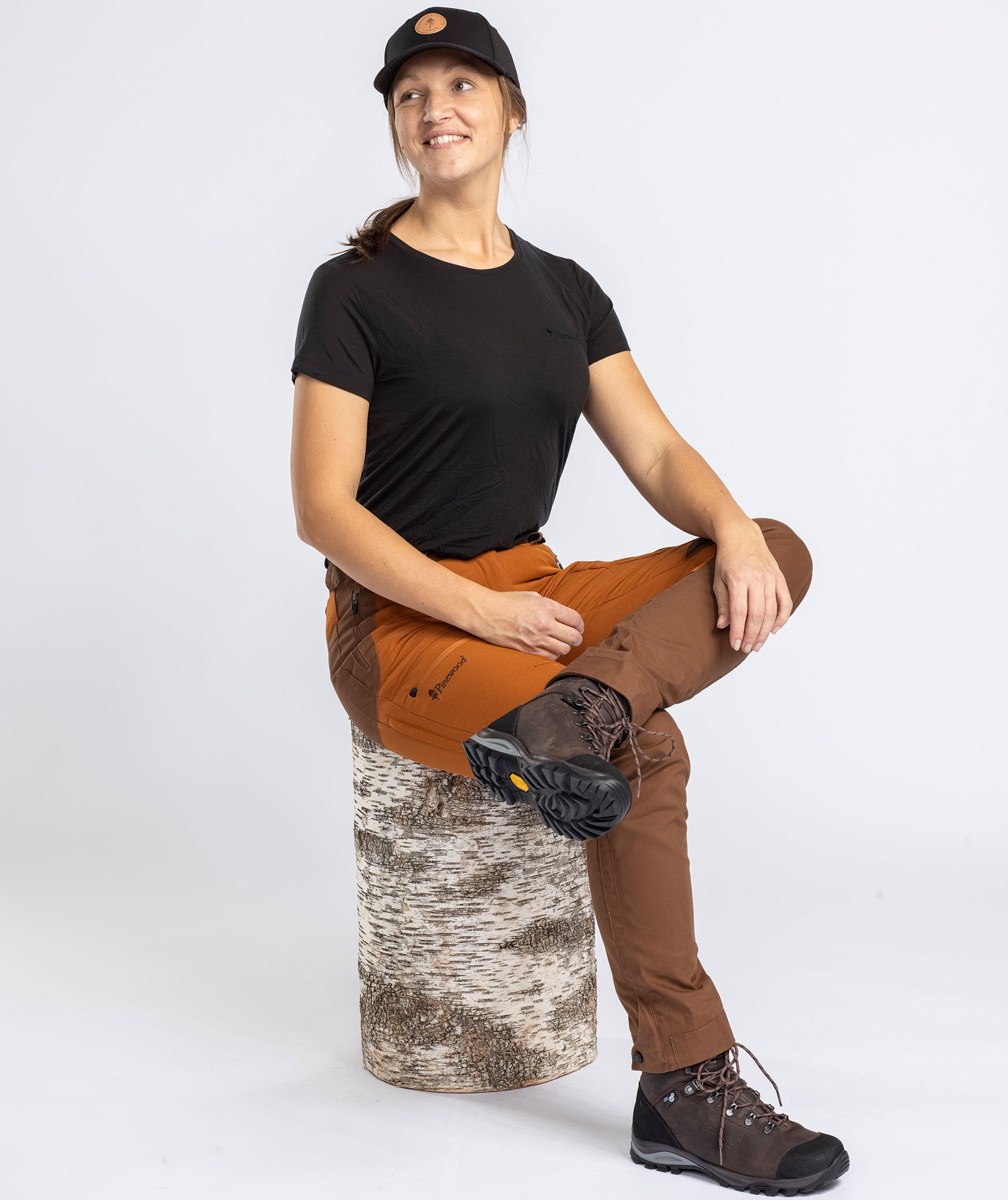 Pinewood Finnveden Hybrid damebukser, Fudge/Nougat, large image number 10