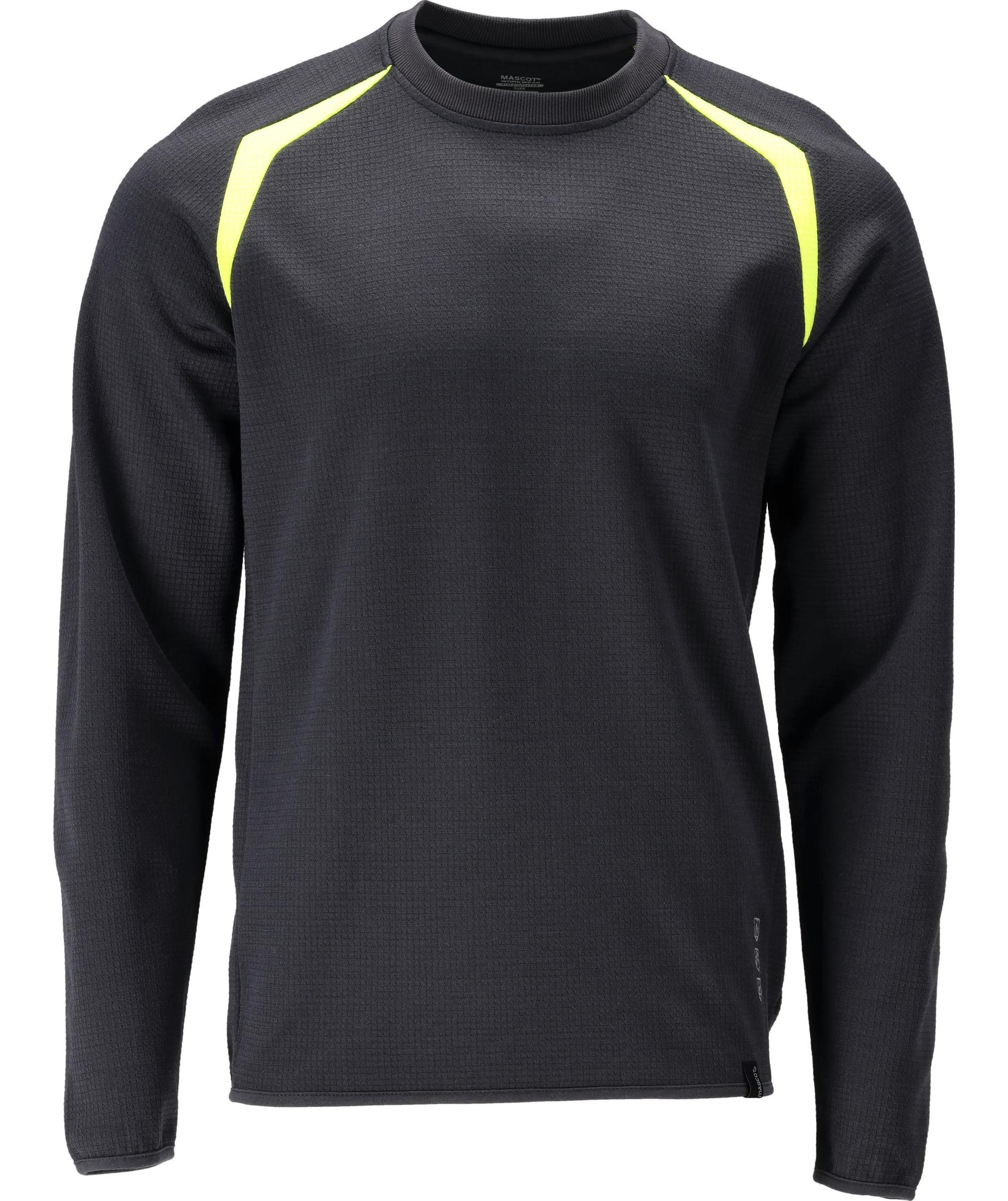 Mascot Accelerate Multisafe sweatshirt, M&ouml;rk Marinbl&aring;/Hi-Vis Gul