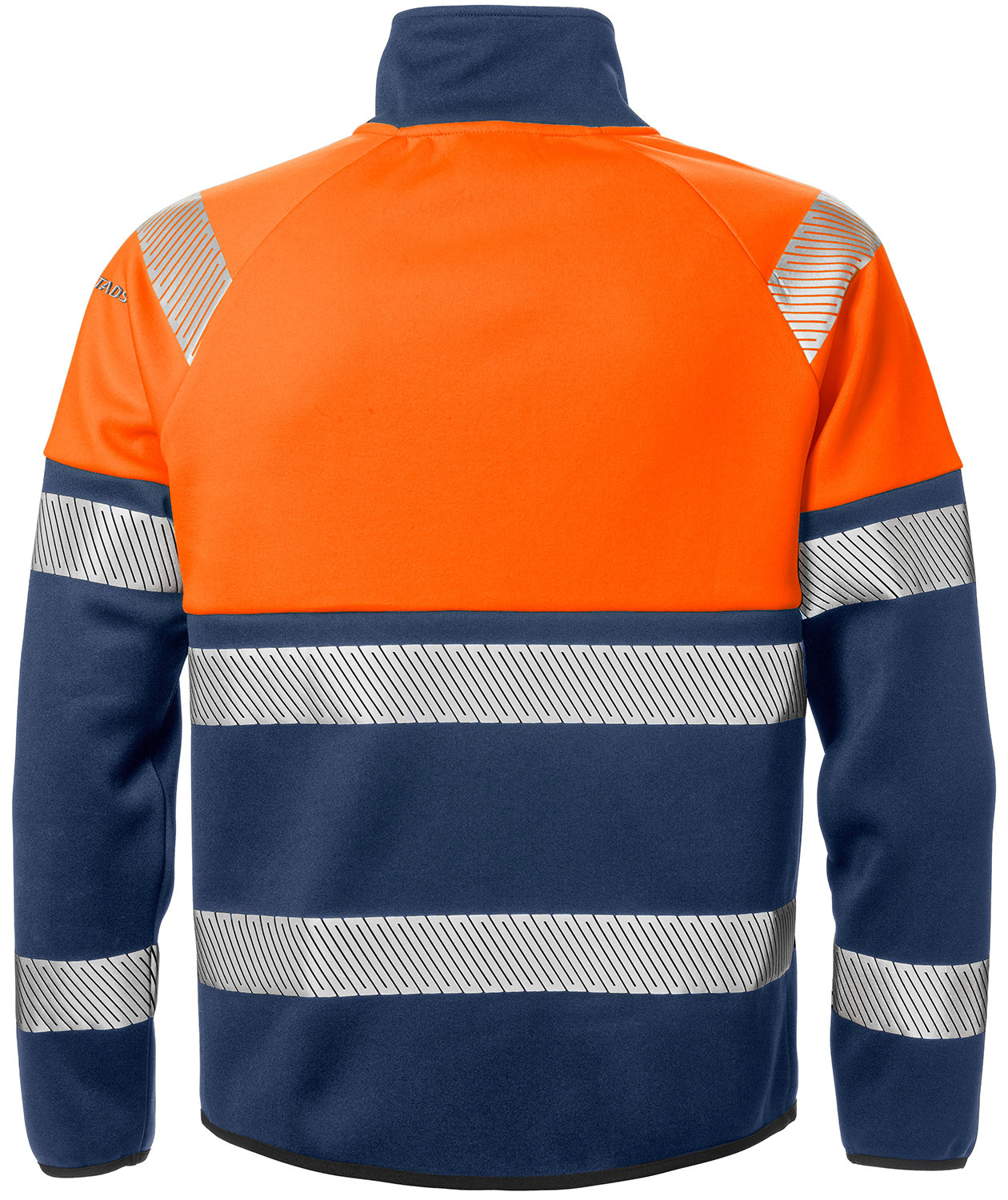 Fristads sweatjacka 4517 full stretch, Varsel Orange/Marinbl&aring;, large image number 1