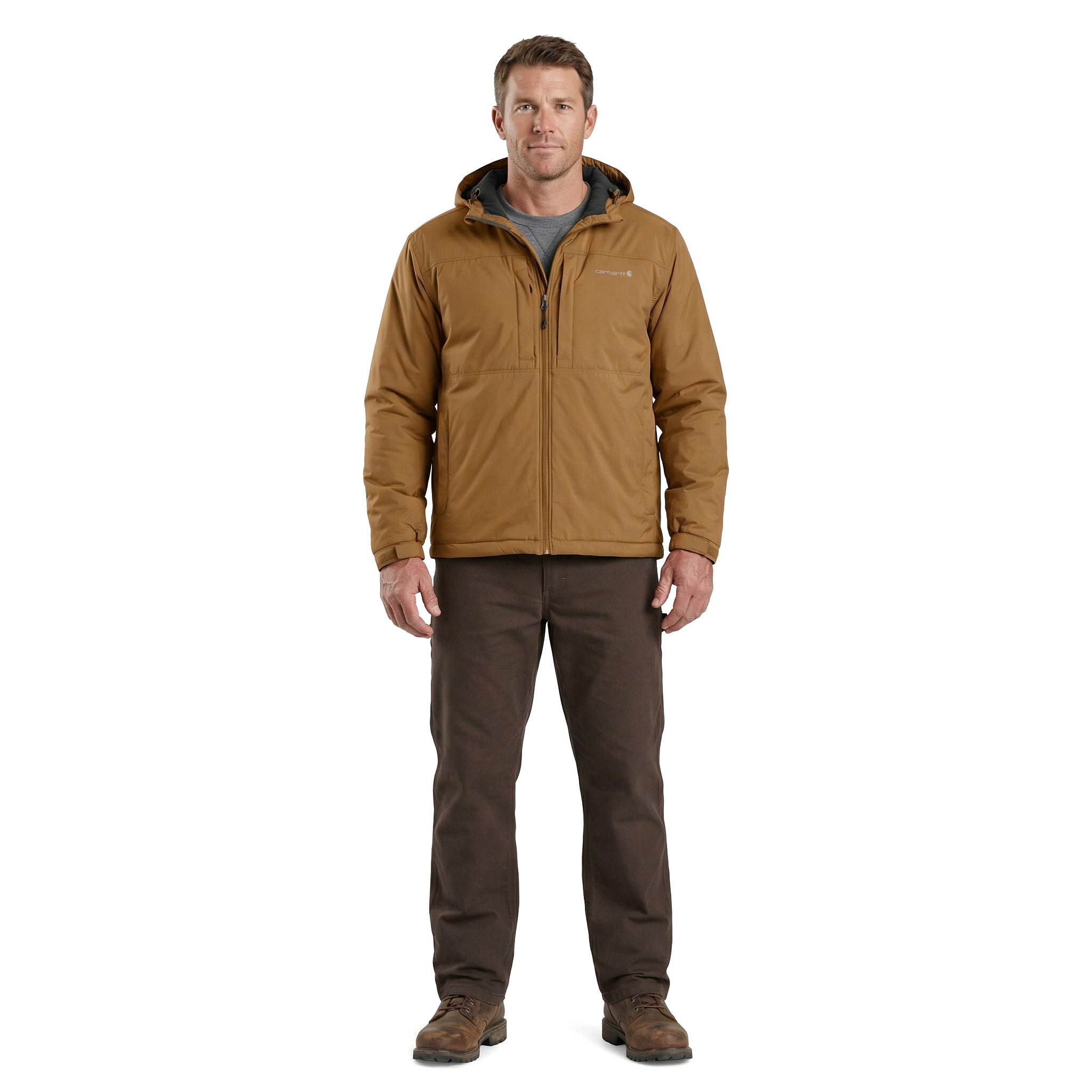 Carhartt Rugged Flex vatteret jakke, Carhartt Brown, large image number 2