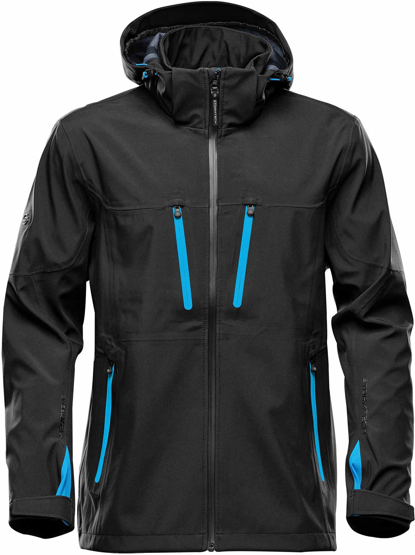 Stormtech Patrol Softshelljacke, Schwarz/Elektrisches Blau