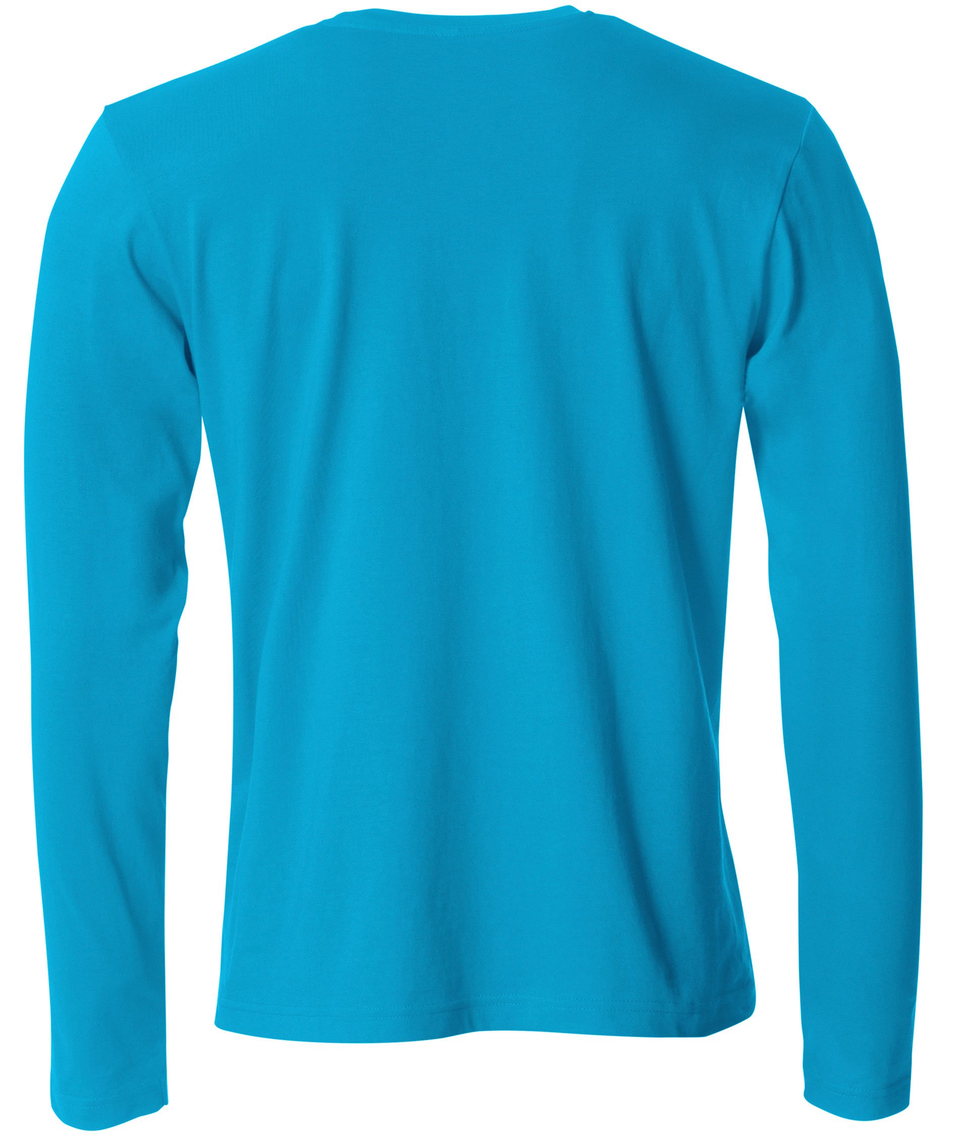 Clique Basic-T lang&aelig;rmet T-shirt, Turquoise, large image number 2