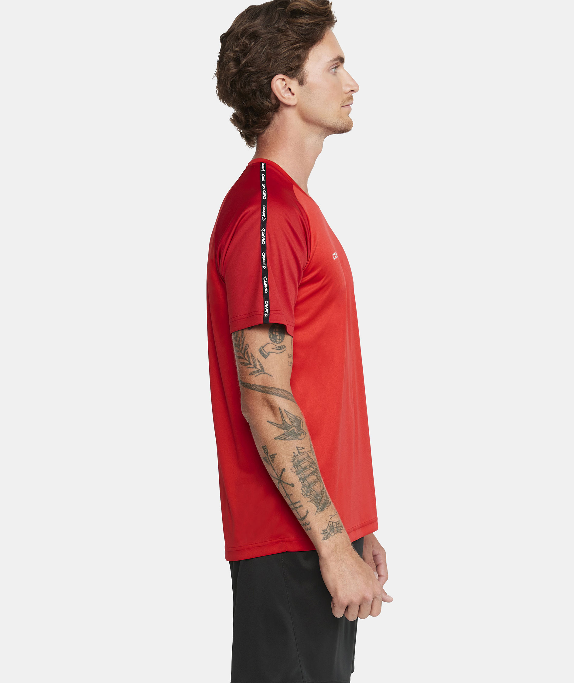 Craft Squad 2.0 Contrast Jersey T-skjorte, Bright Red-Express, large image number 5