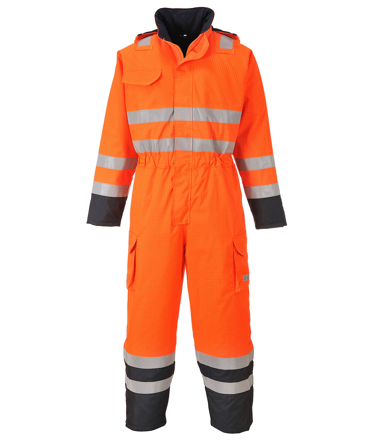 Portwest BizFlame rain coverall, Hi-vis Orange/Marine, large image number 0