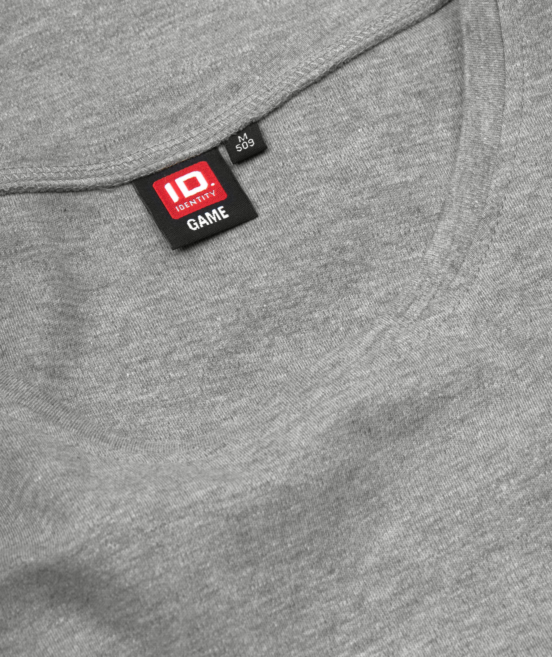 ID Interlock langermet dame T-skjorte, Gr&aring;&nbsp;Melange, large image number 4