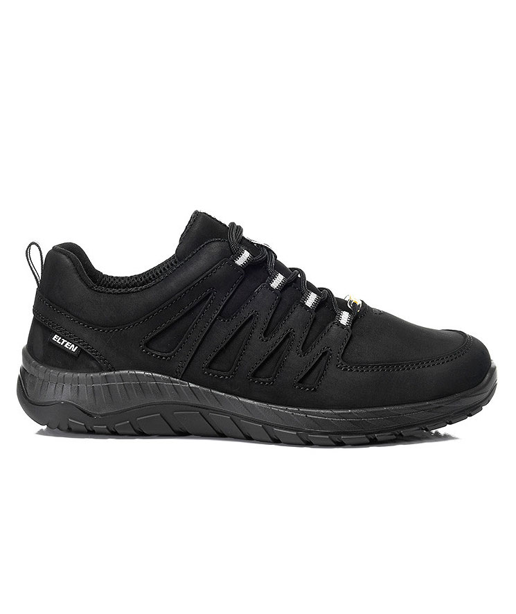 Elten Maddox Black Leather Low arbejdssko O2