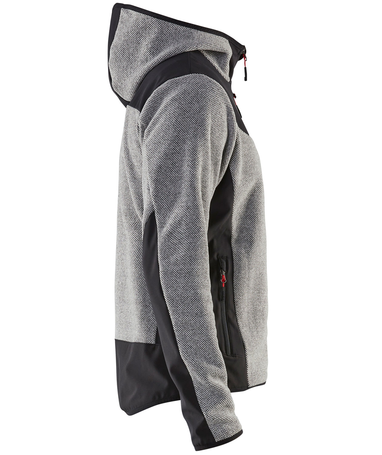 Bl&aring;kl&auml;der strikjakke, Gr&aring;meleret/sort, large image number 2