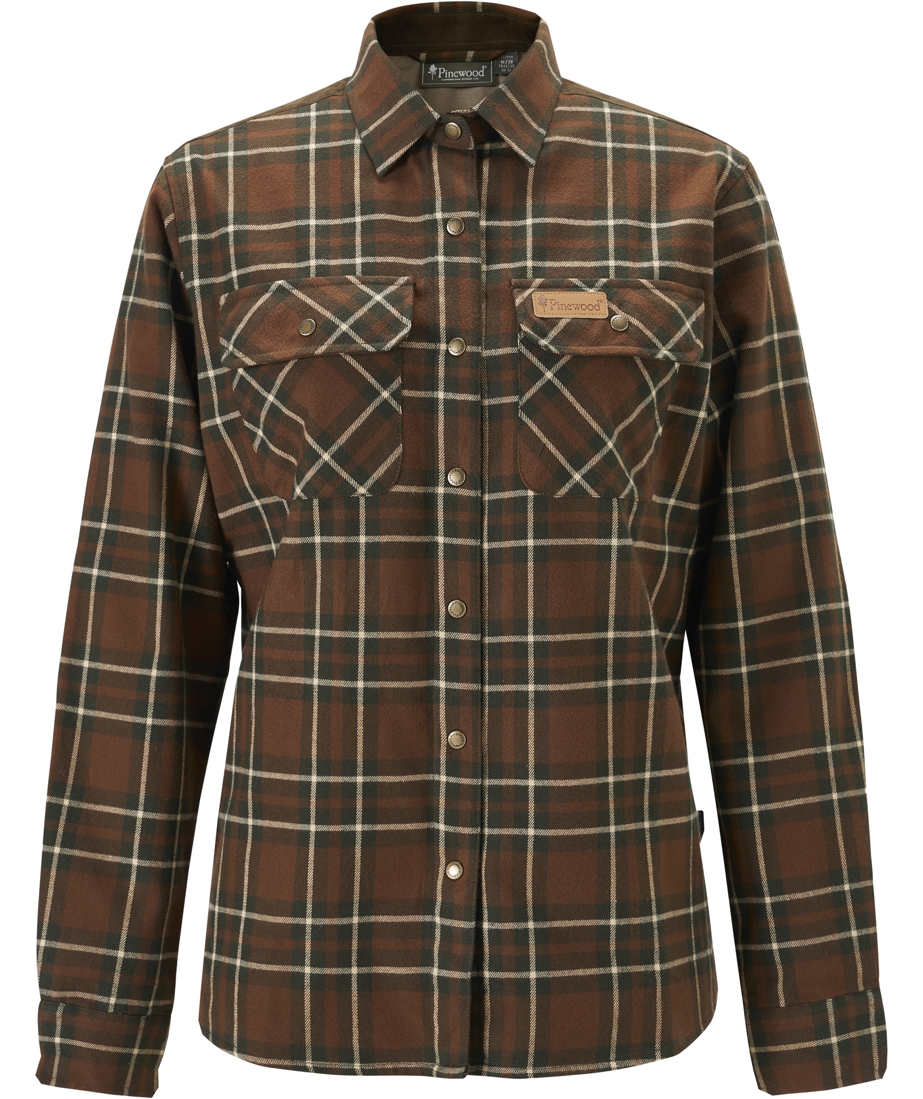 Pinewood Douglas dame flannelskjorte, Nougat/Beige