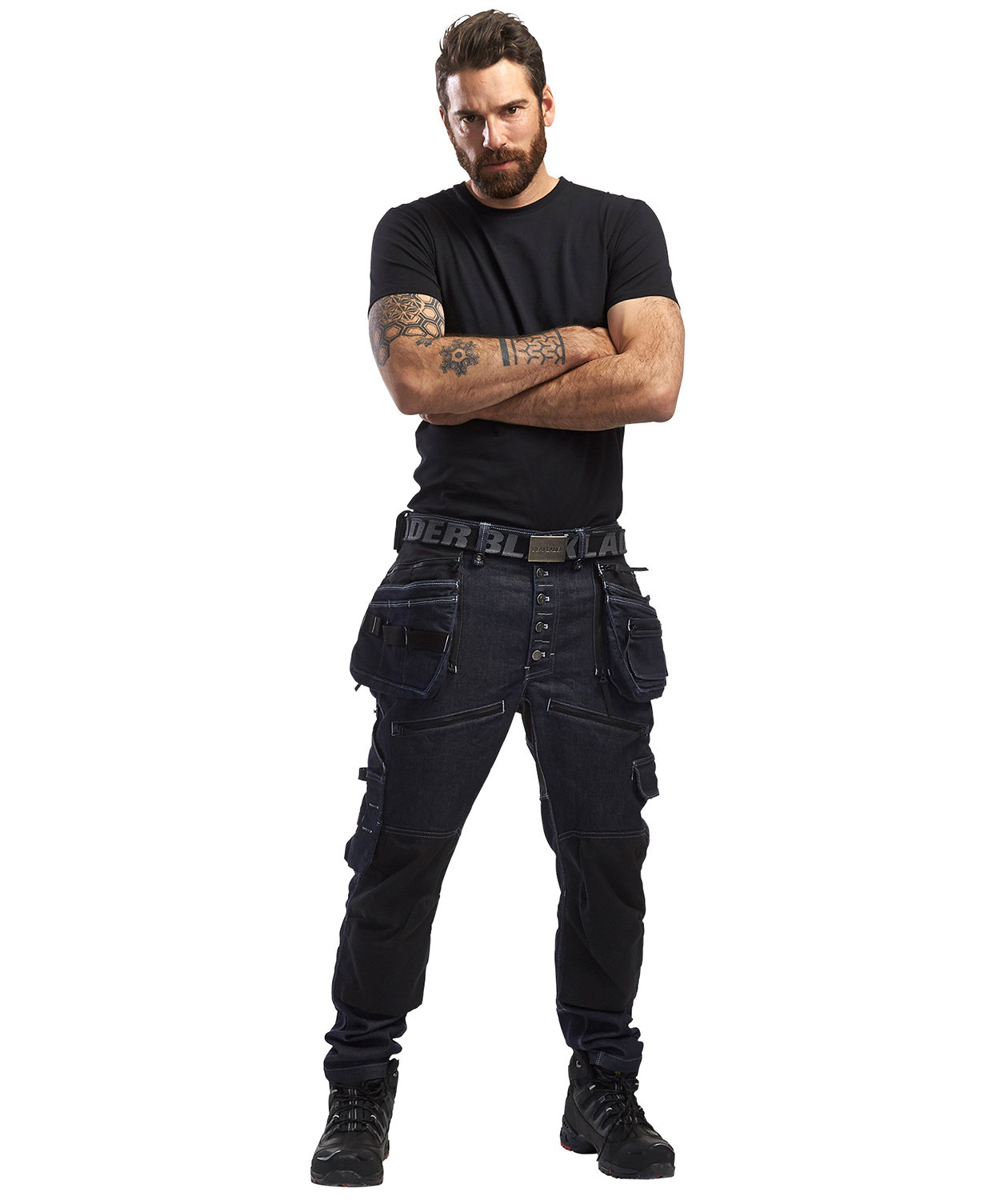 Bl&aring;kl&auml;der Hantverksbyxa X1999, Marinbl&aring;/Svart