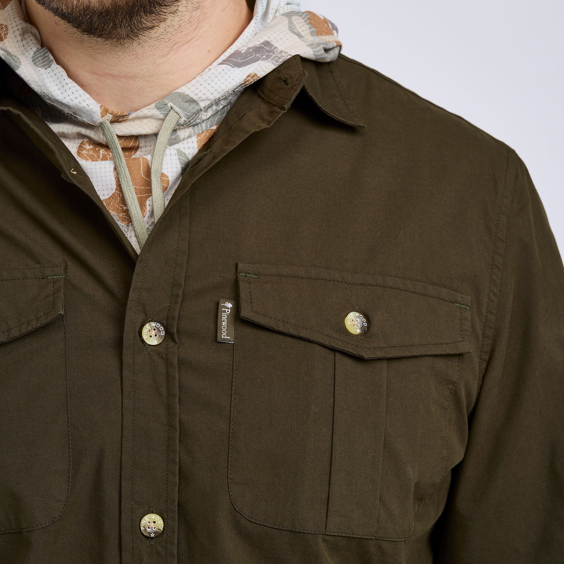 Pinewood Safari skjorte, Moss green, large image number 5