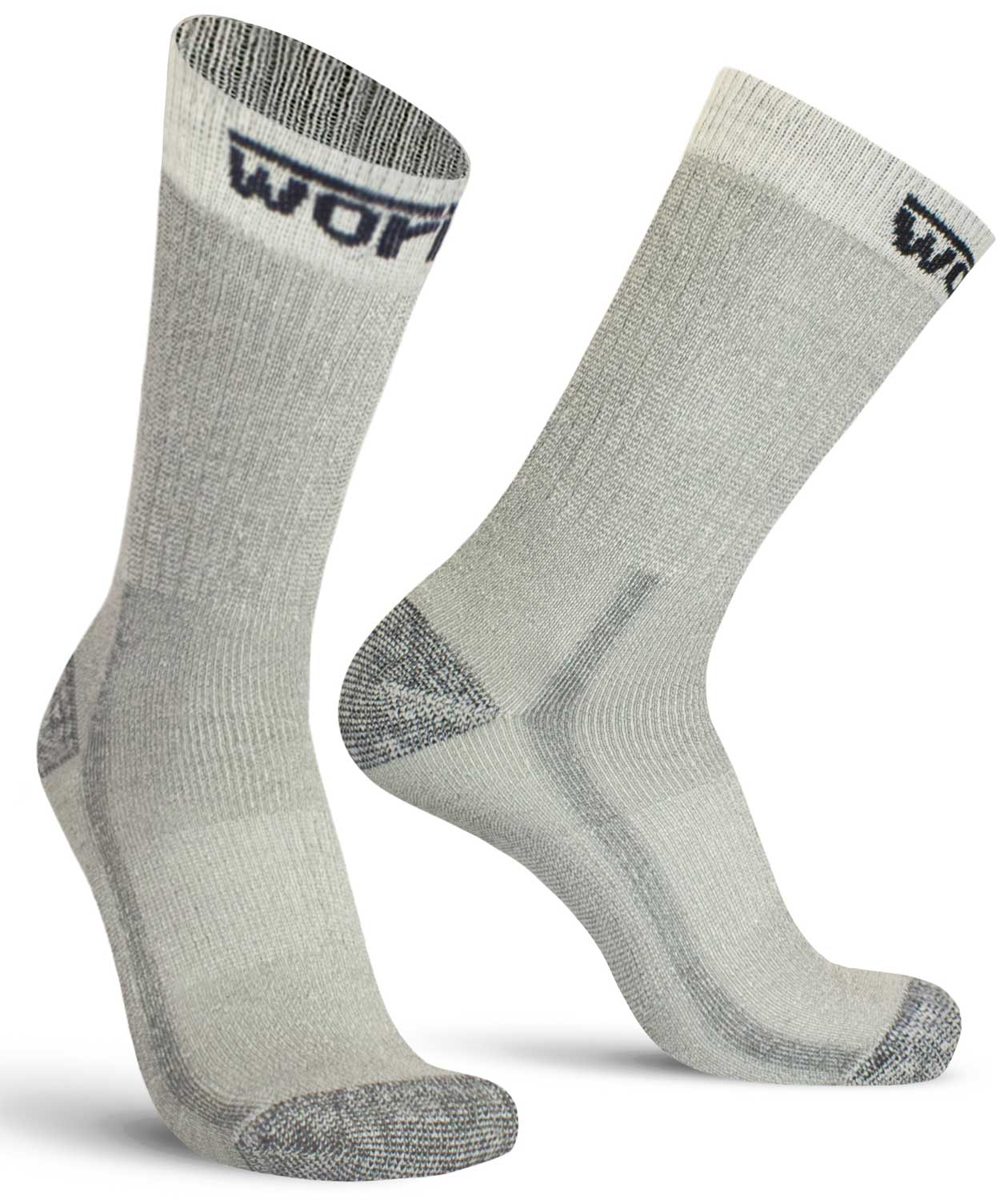 Worik Walker strumpa med merinoull, Silvergr&aring;