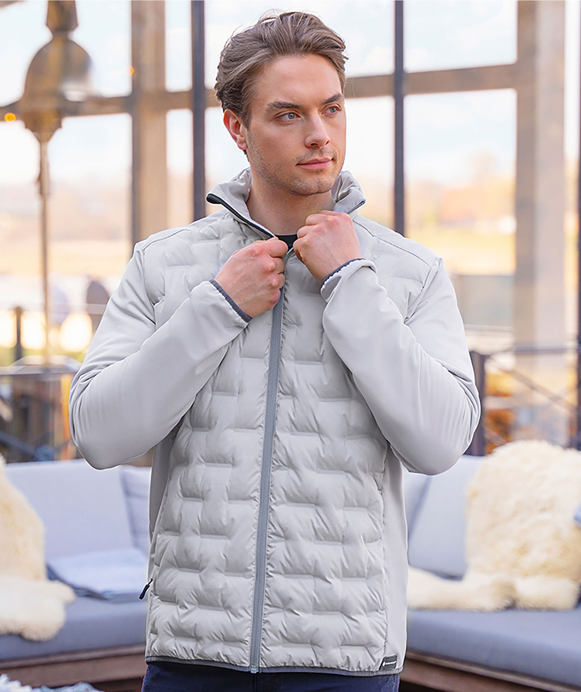 Karlowsky hybridjakke, Light Grey, large image number 6