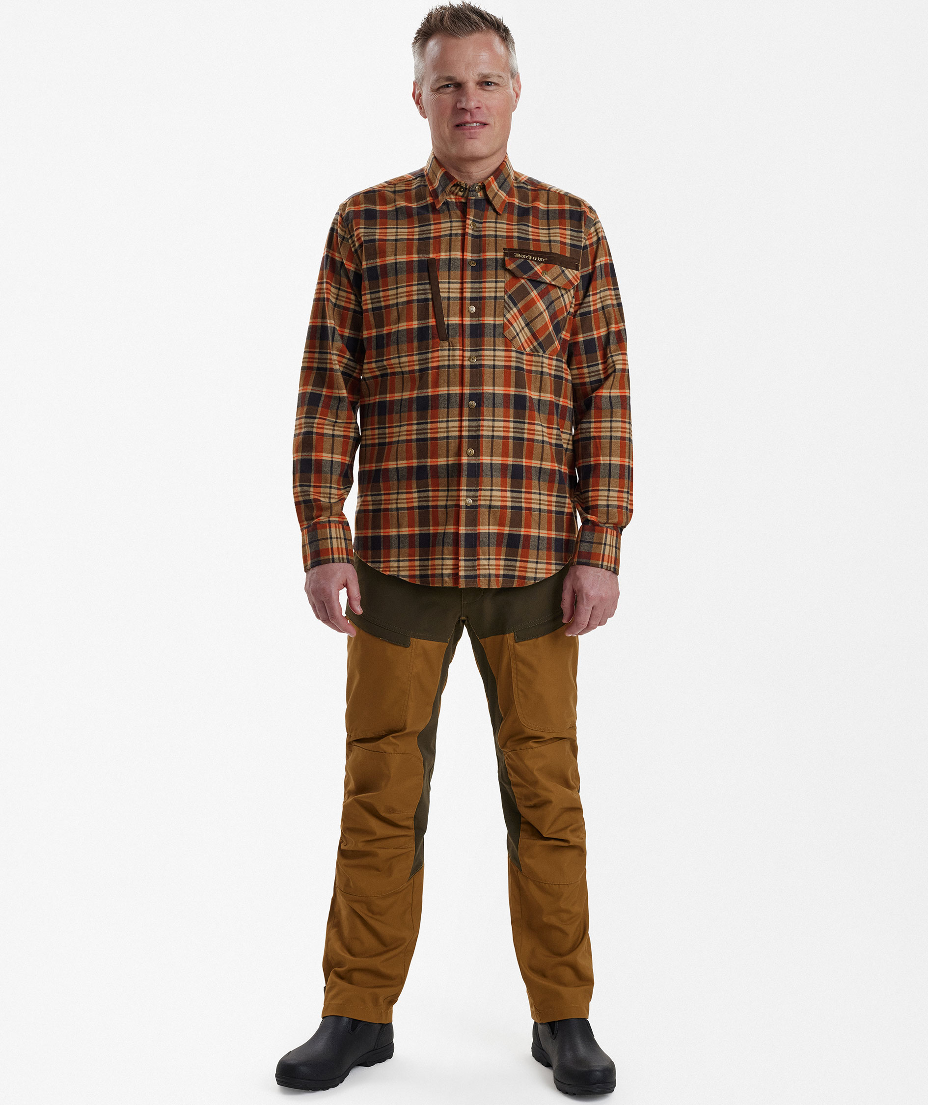 Deerhunter Hektor skjorta, Orange checked