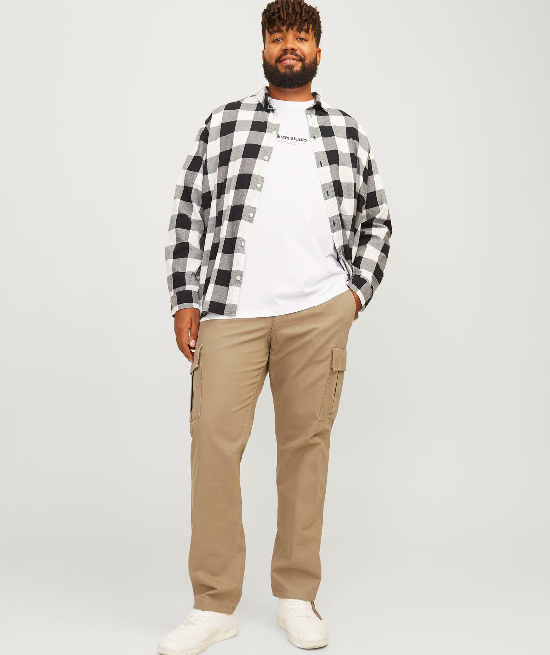 Jack & Jones Plus JPSTKANE JJBARKLEY Cargohose, Elmwood, large image number 5