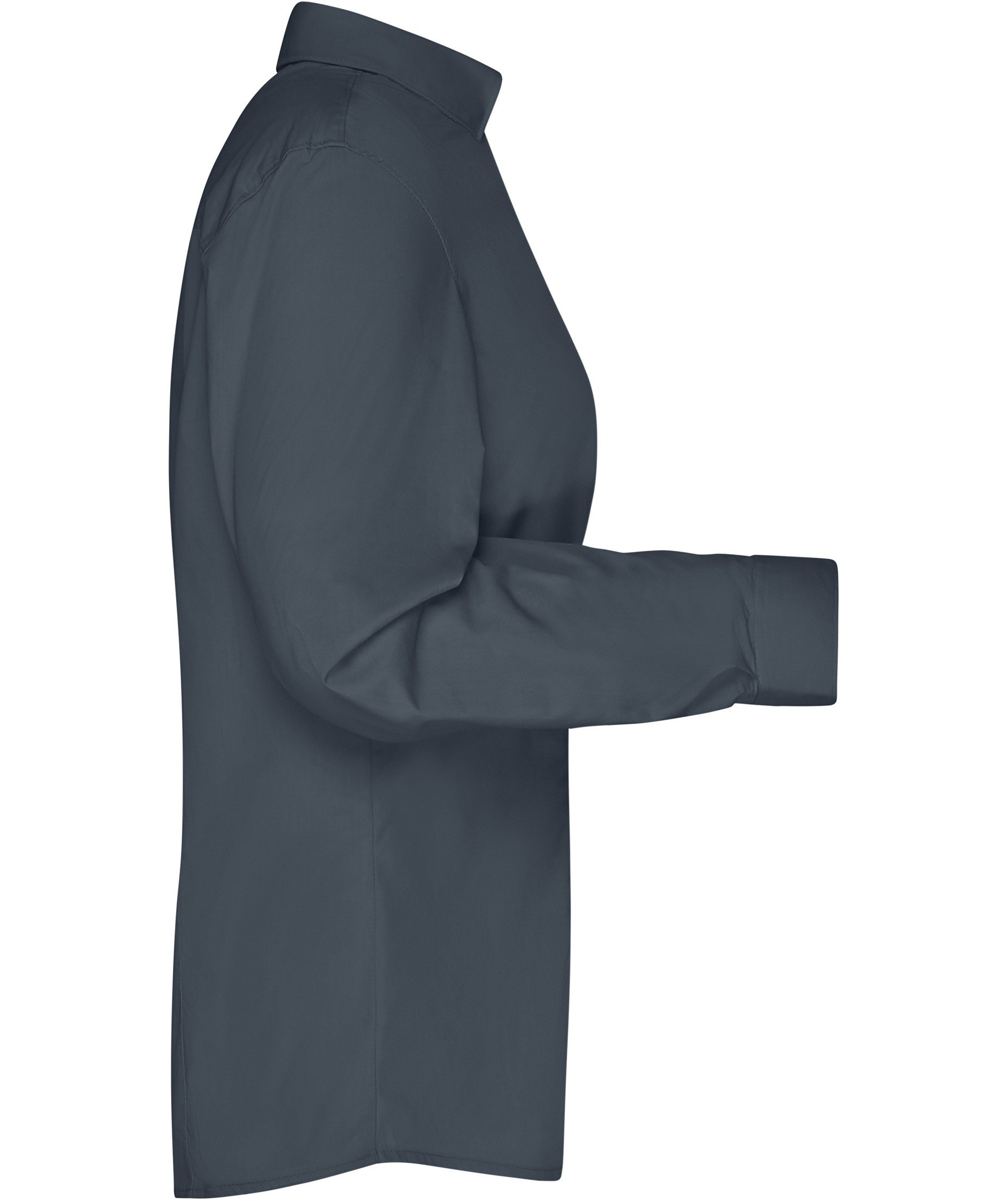 James & Nicholson modern fit skjorta dam, Carbon Gr&aring;, large image number 2