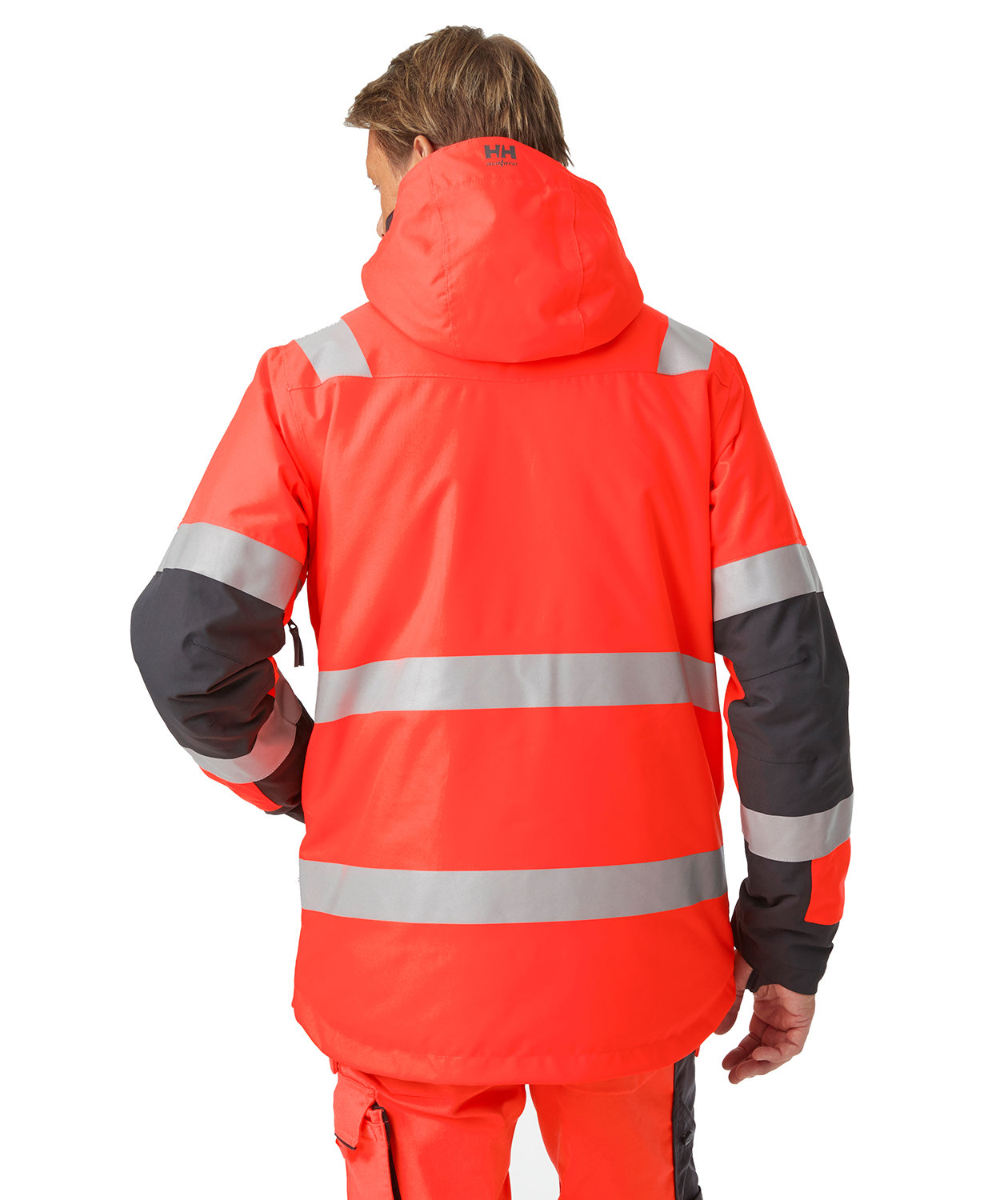 Helly Hansen Alna 2.0 vinterjakke, Hi-vis r&oslash;d/charcoal, large image number 2
