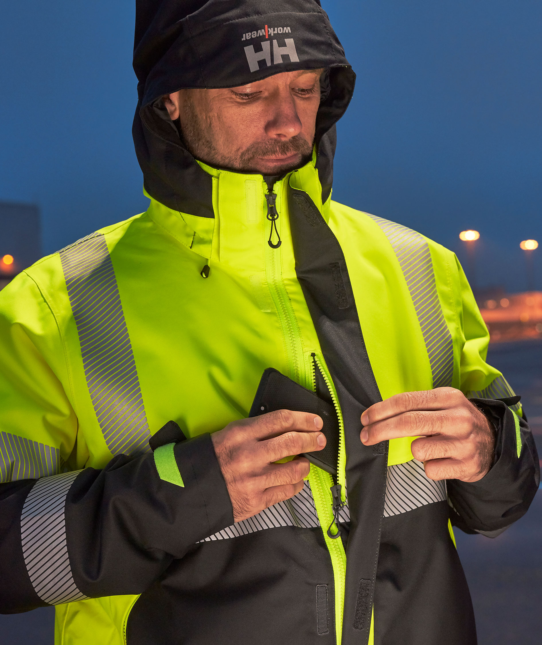 Helly Hansen ICU vinterjacka, Varsel gul/charcoal, large image number 3