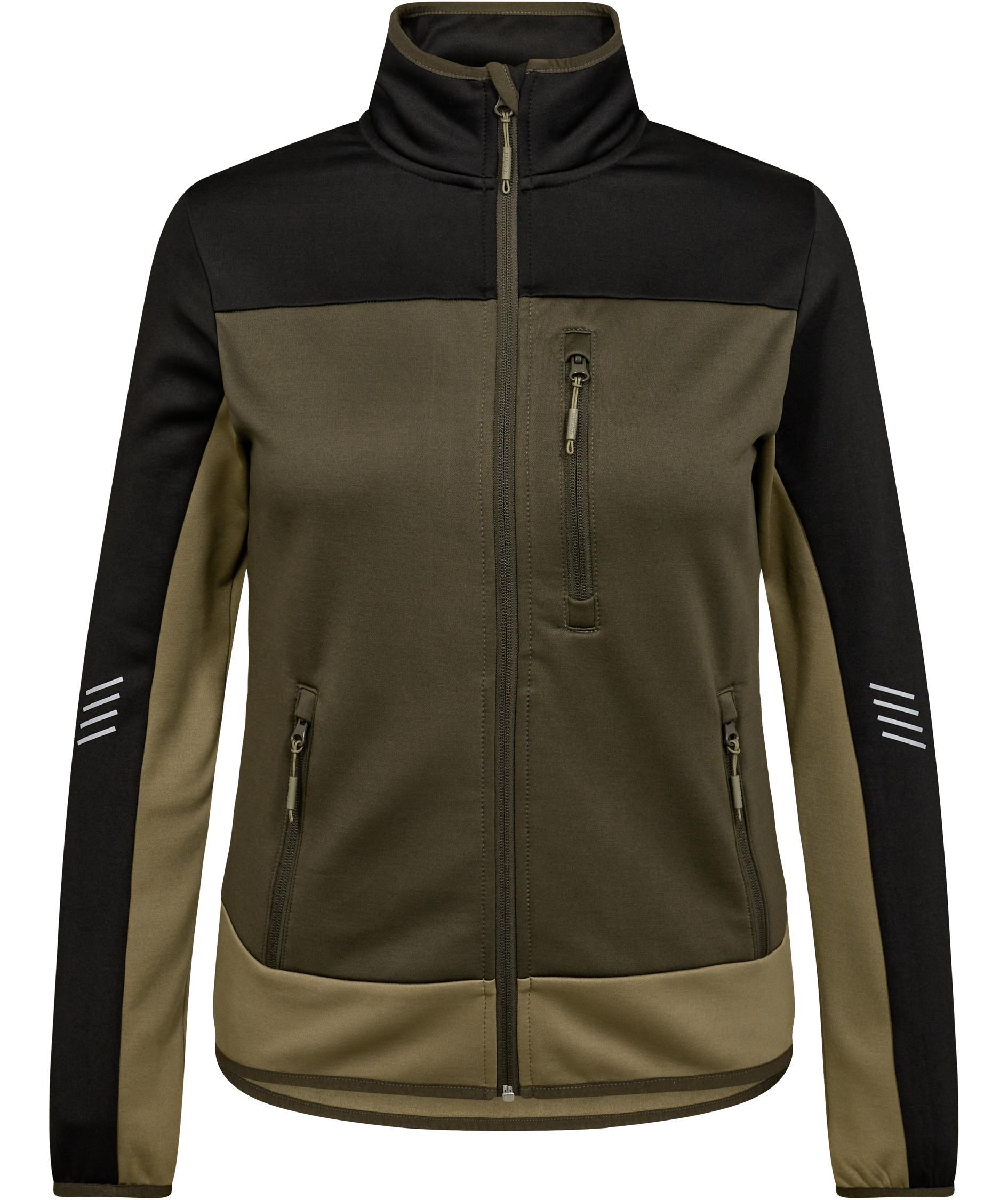 Engel Entire Damen midlayer Cardigan, Forest Green/Black, Forest Green/Black, swatch