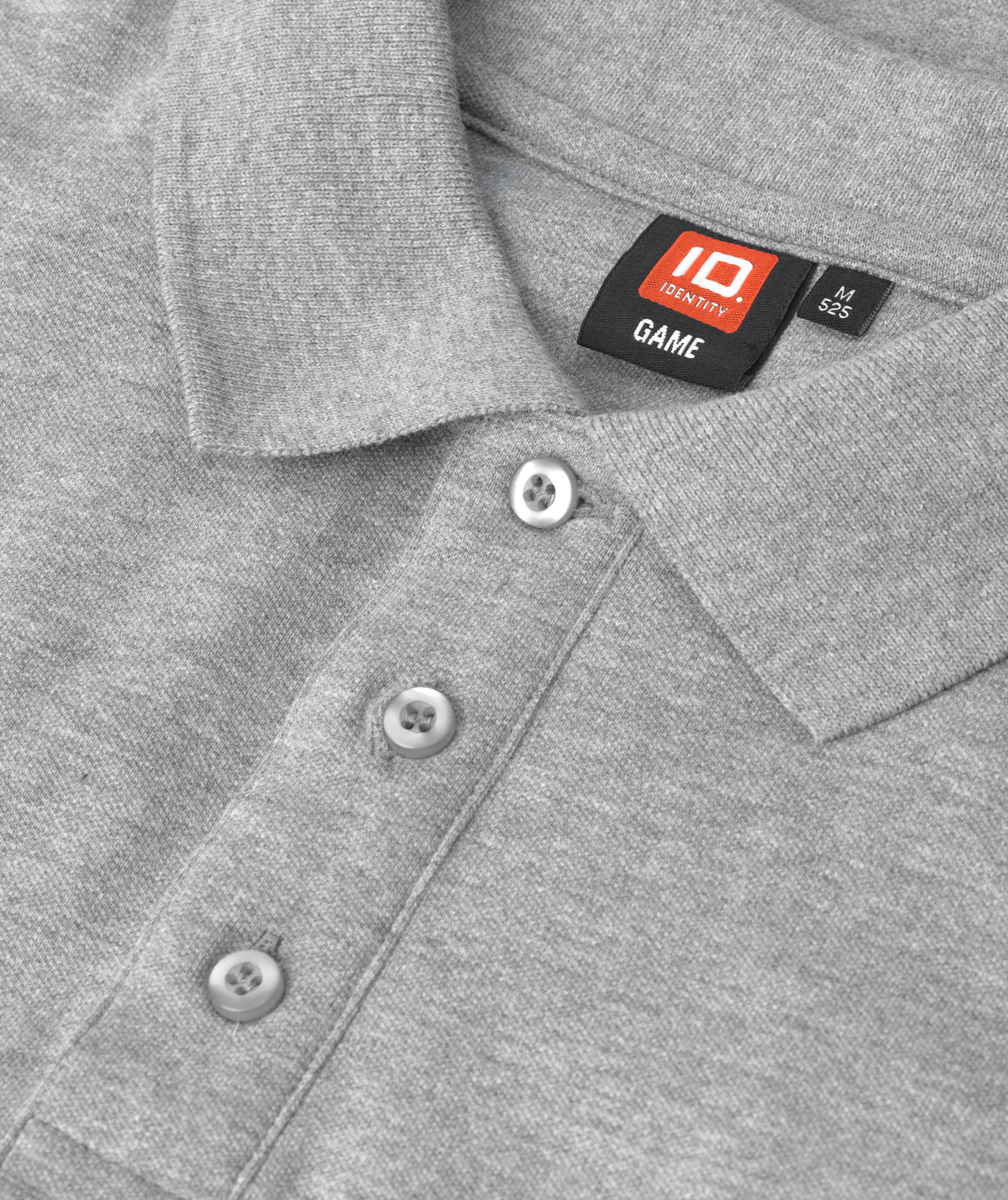 ID Stretch polo T-skjorte, Gr&aring;&nbsp;Melange, large image number 3