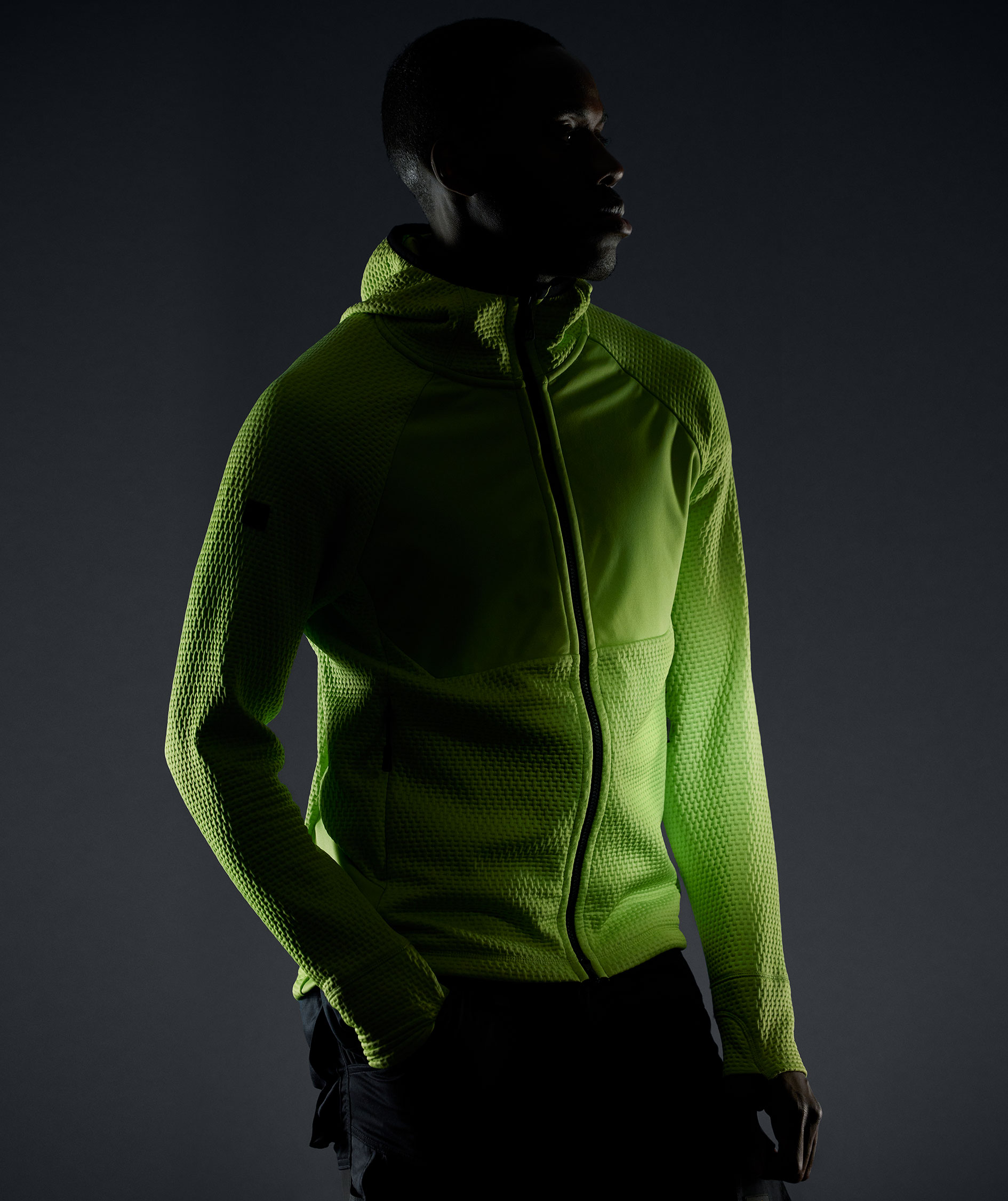 Snickers FlexiWork hettegenser med glidel&aring;s 8405, Lime, large image number 1