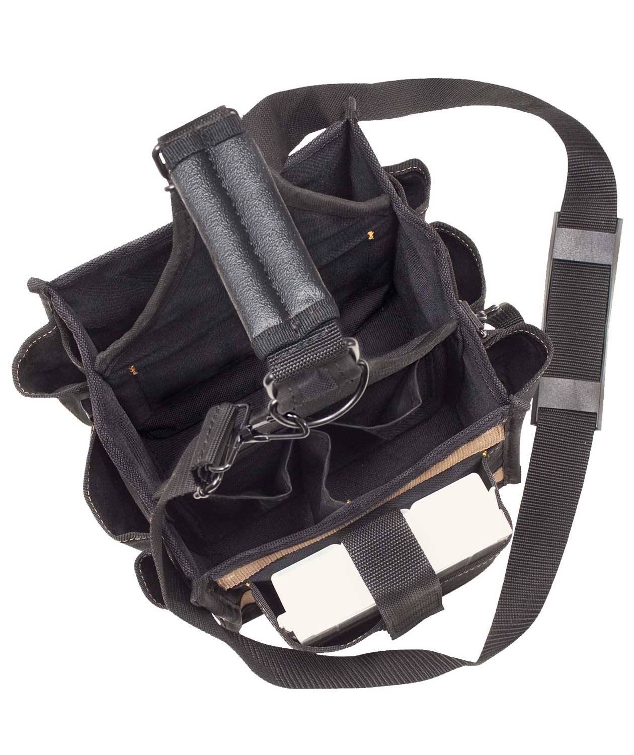 CLC Work Gear 1526 small electrician tool bag 16L, Black/Brown, Black/Brown, large image number 2