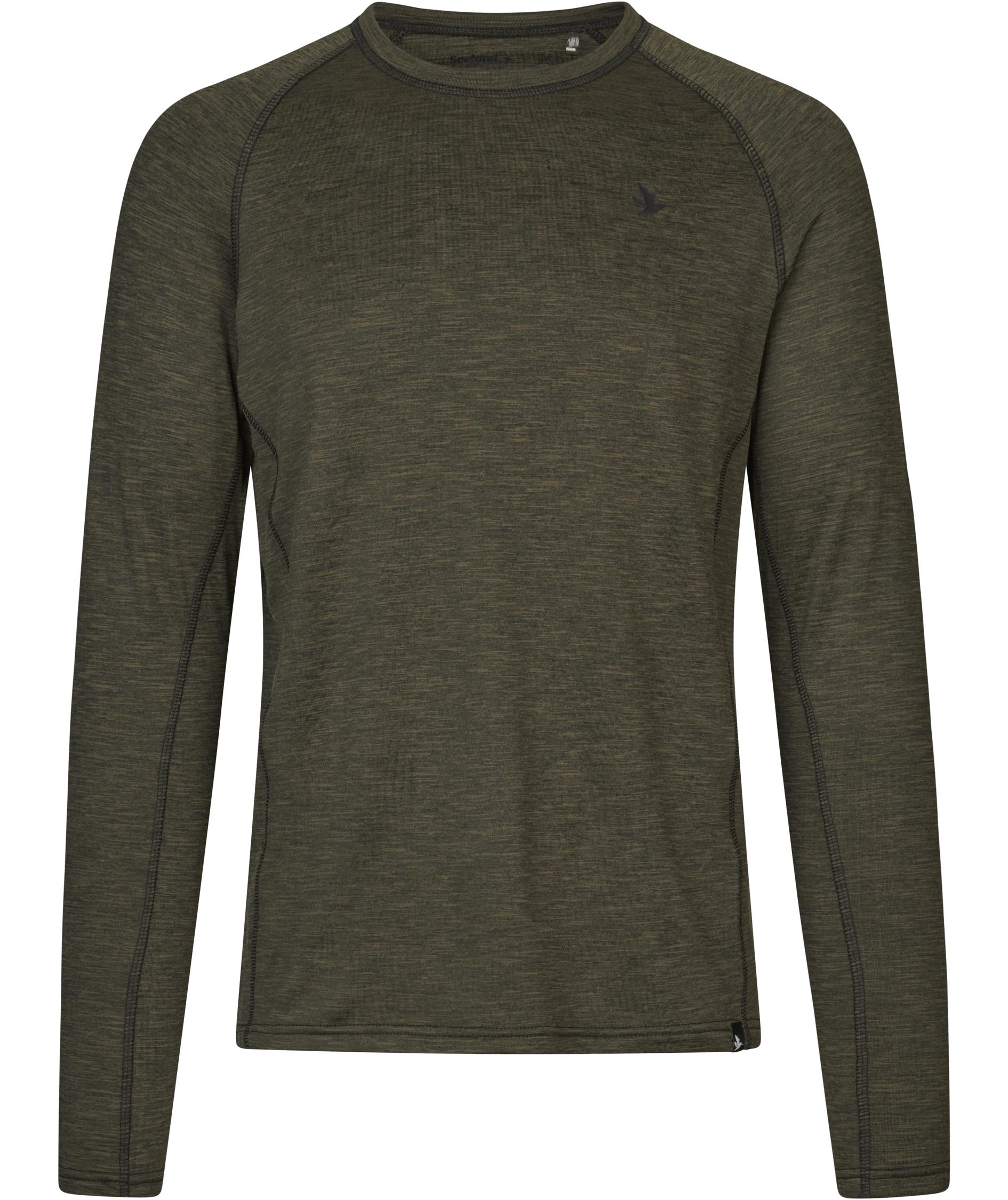 Seeland Peak Baselayer Sweater, Pine Green Melange
