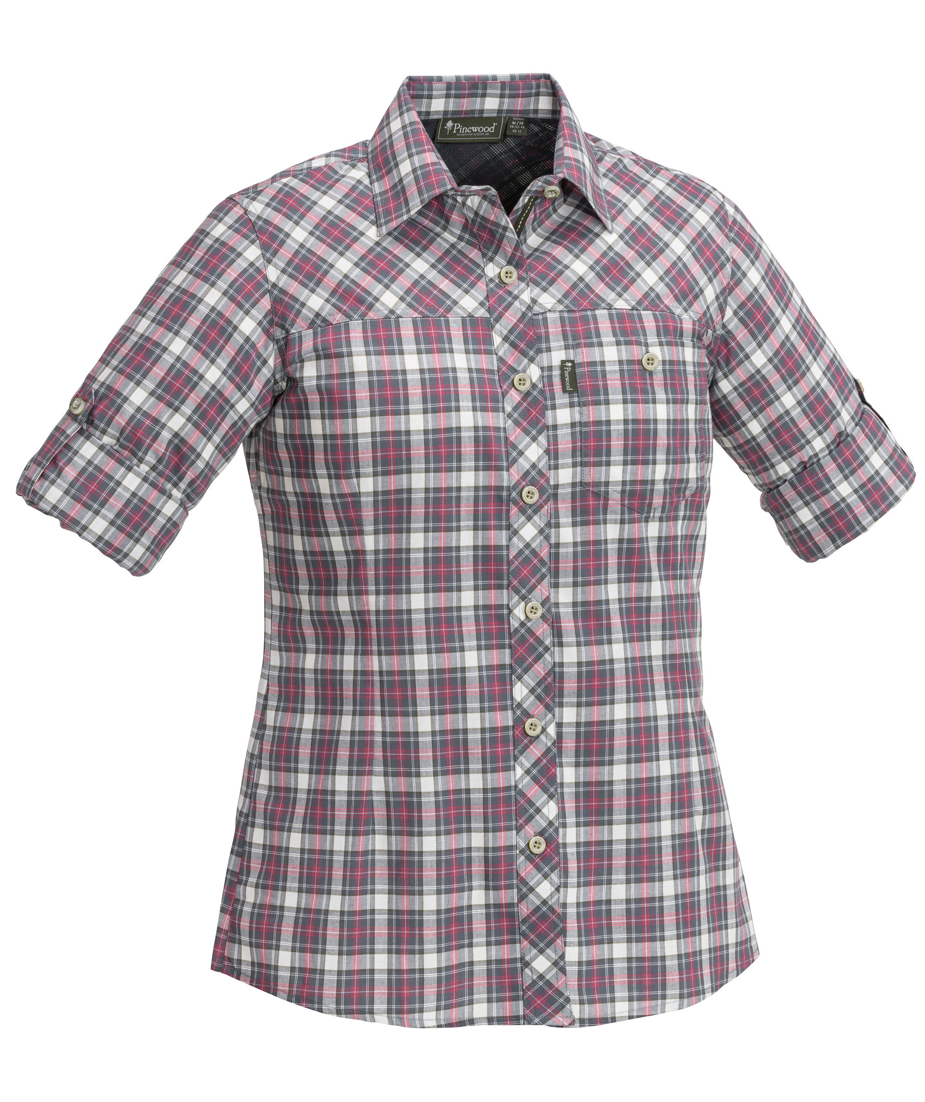 Pinewood Cumbria dameskjorte, Hvid/Koral, large image number 2