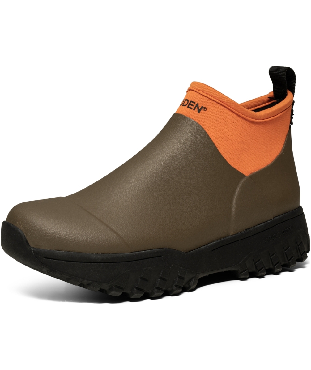 Woden Irene women's rubber boots, Dark Olive/Tiger