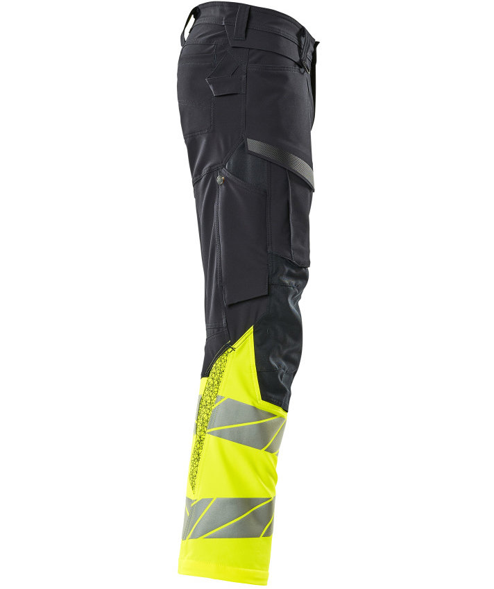 Mascot Accelerate Safe arbejdsbukser full stretch, M&oslash;rk Marine/Hi-Vis Gul, large image number 3