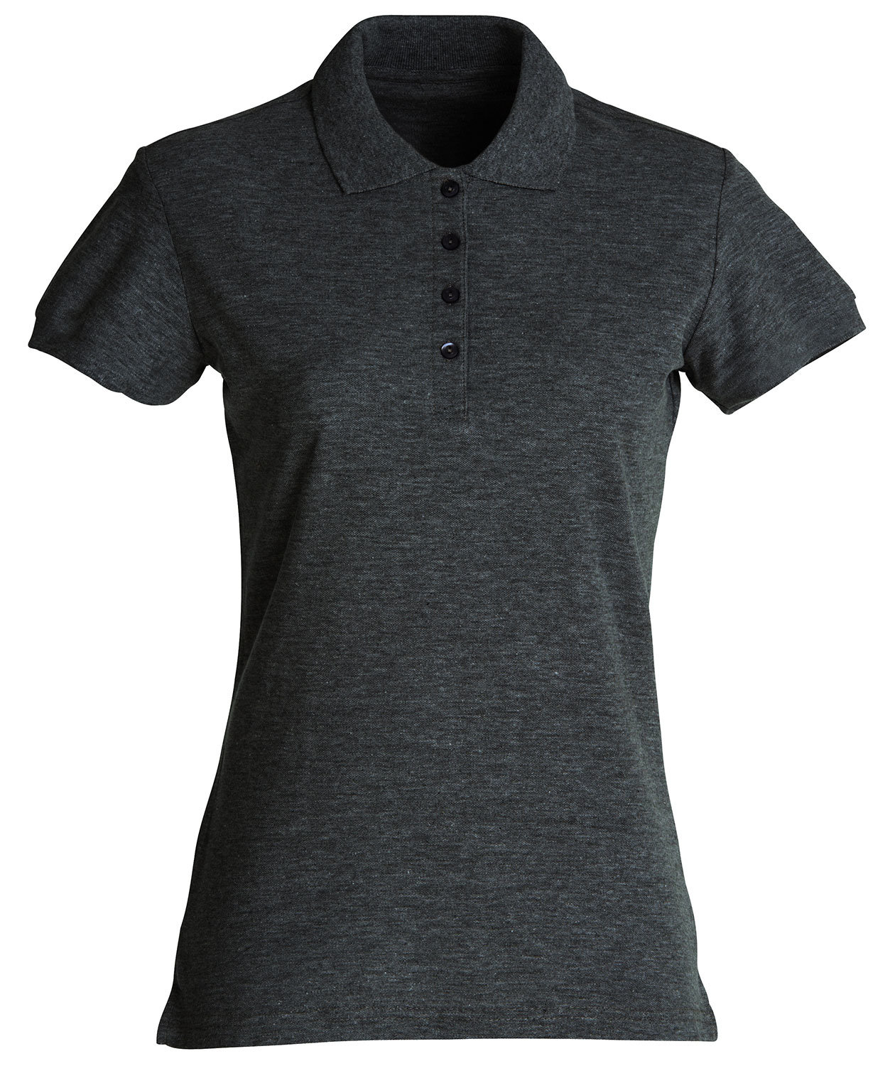 Clique Basic dame polo T-Skjorte, Antrasitt Melange, Antrasitt Melange, swatch