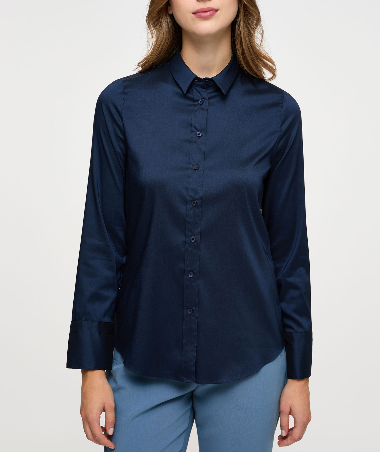 Eterna Performance Fitted fit Damenhemd, Navy, large image number 1