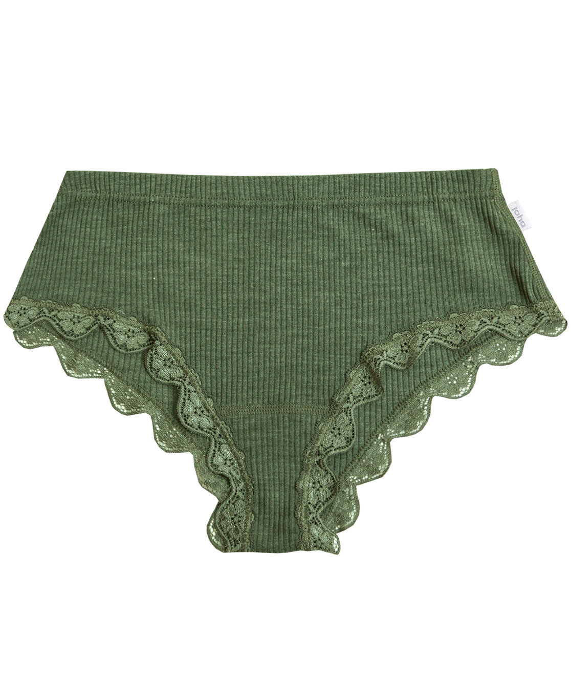 Joha Kate hipsters dam, ull/silke, Olivgr&ouml;n