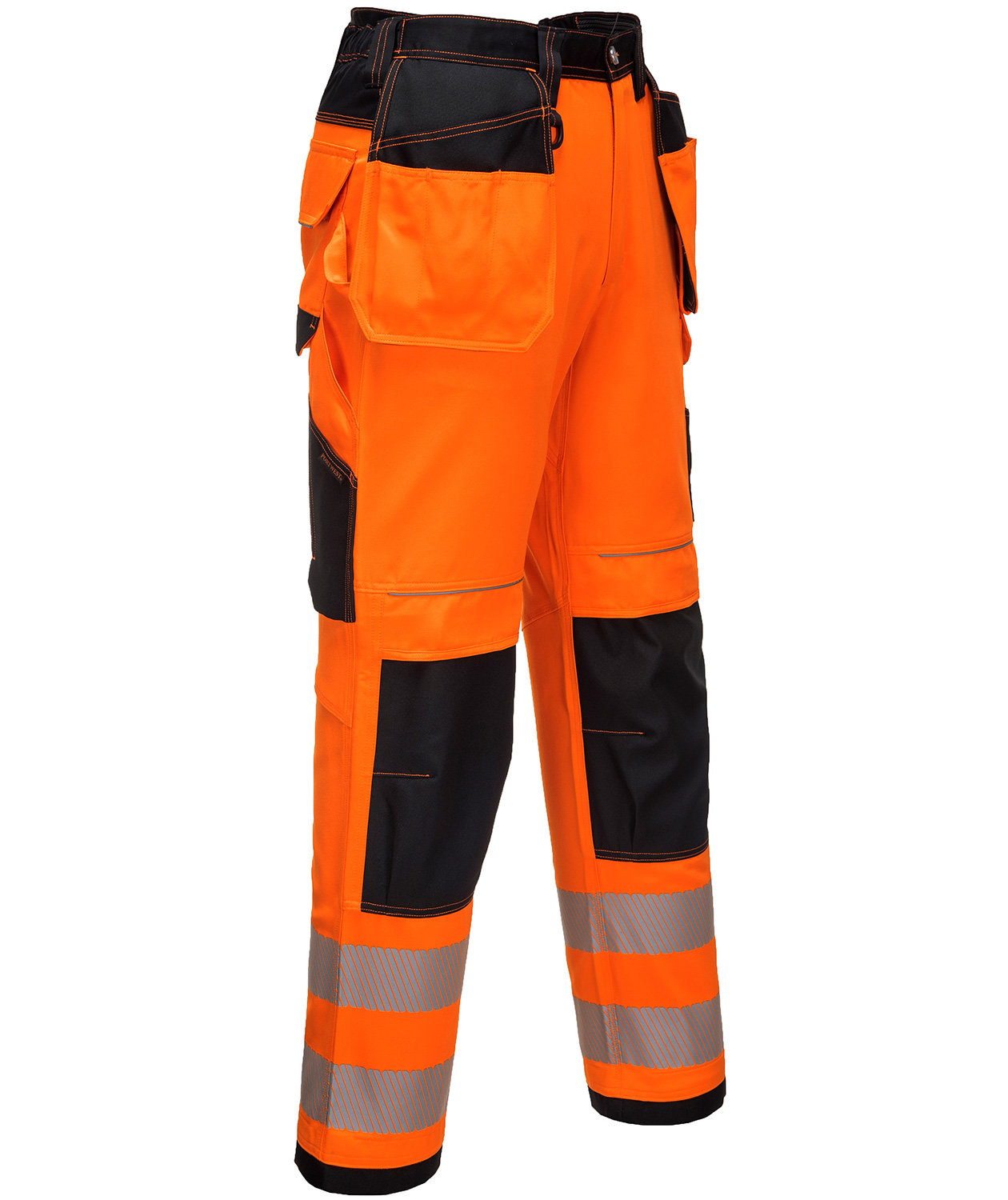 Portwest Vision hantverksbyxa T501, Varsel Orange/Svart, large image number 2