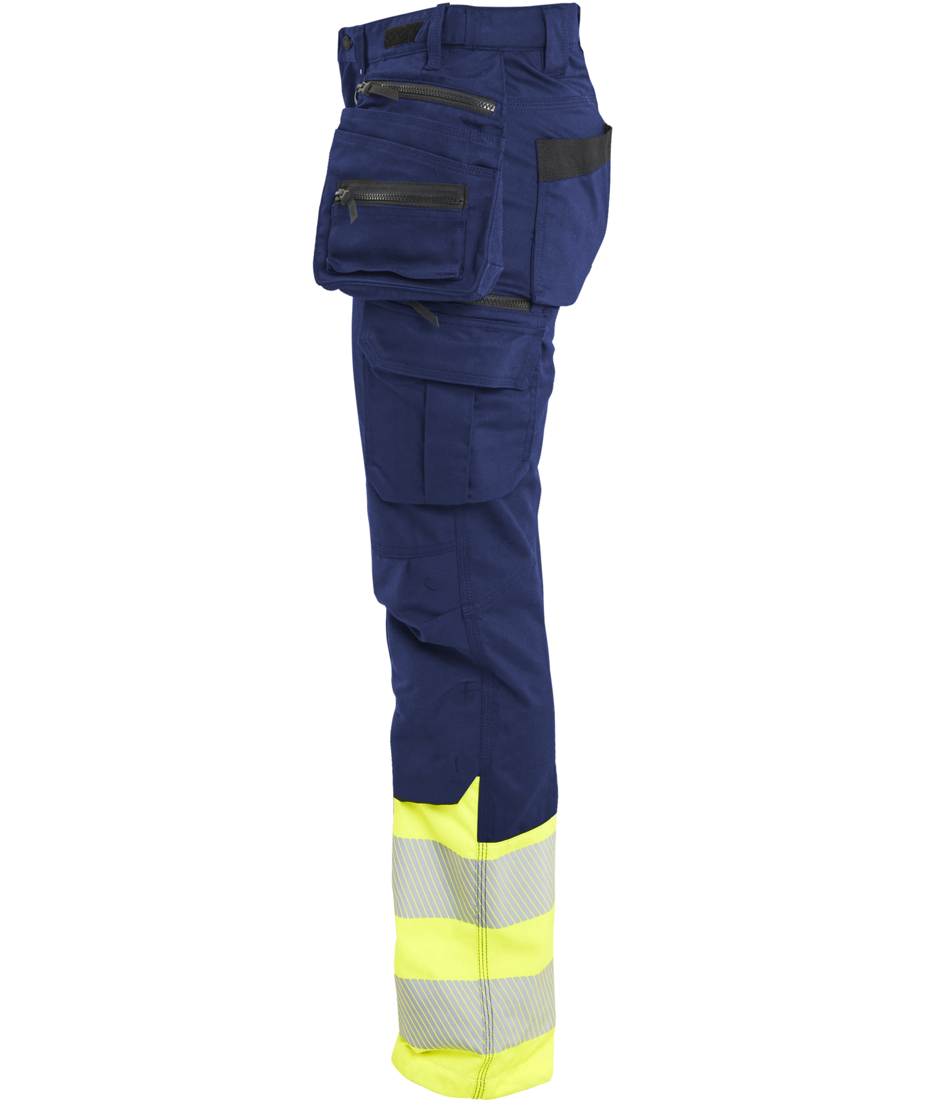 Bl&aring;kl&auml;der women's craftsman trousers, Marine/Hi-Vis yellow, large image number 3