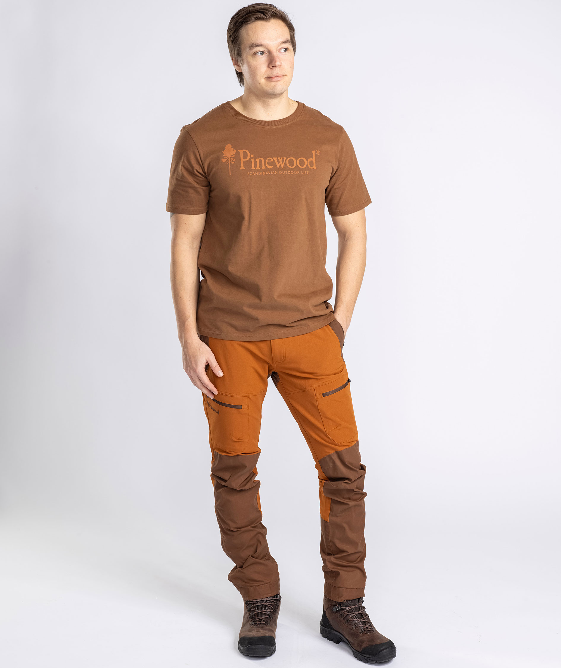 Pinewood Finnveden Hybrid bukser, Fudge/Nougat, large image number 3