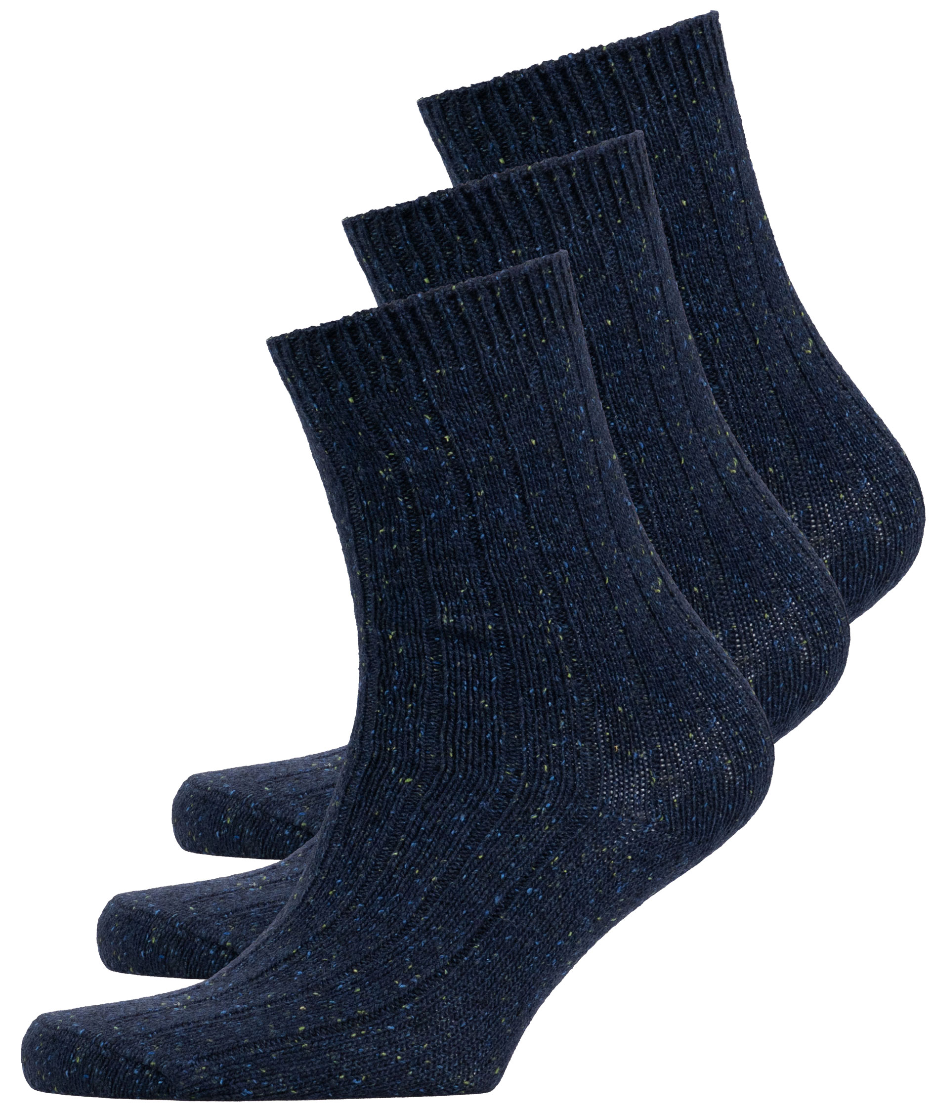 Westborn 3-pack wool socks, Midnight Blue w/ nop&eacute;